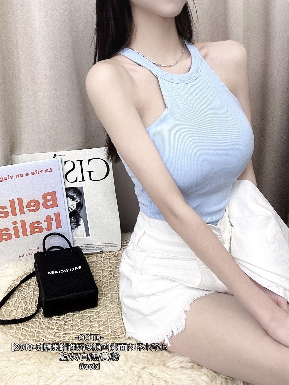 [2018-5]糖果罐裡好多顏色素面內杯小背心 (8)