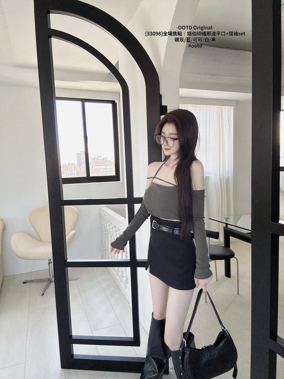 [33098]全場焦點｜烙伯綁繩那邊平口+接袖set (7)