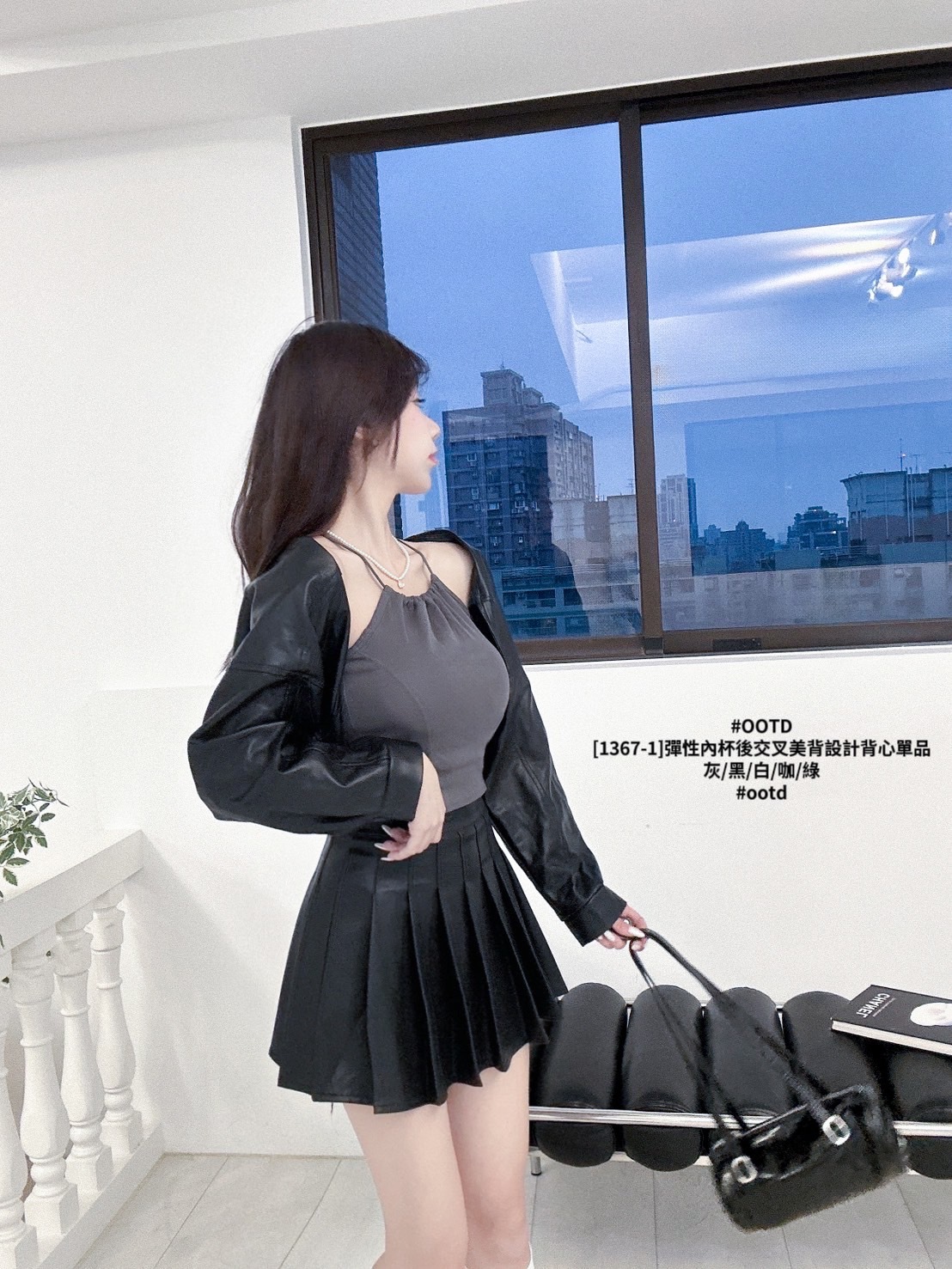 [1367-1]彈性內杯後交叉美背設計背心單品 (8)