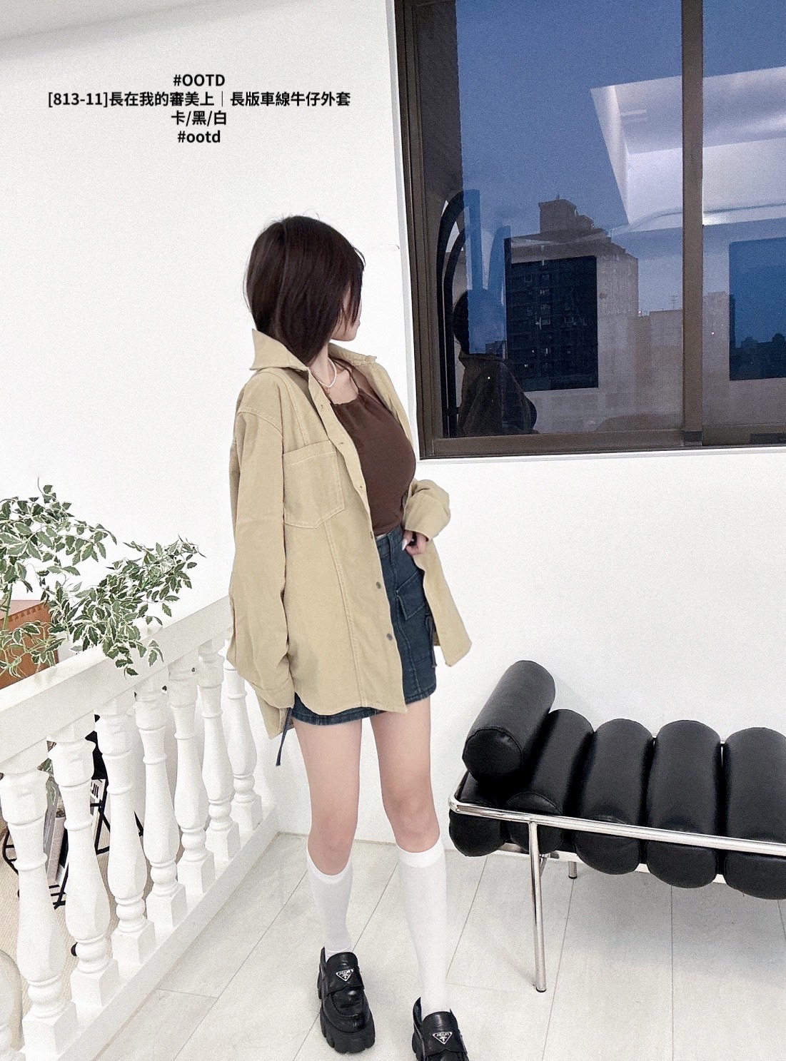 [813-11]長在我的審美上｜長版車線牛仔外套 (4)