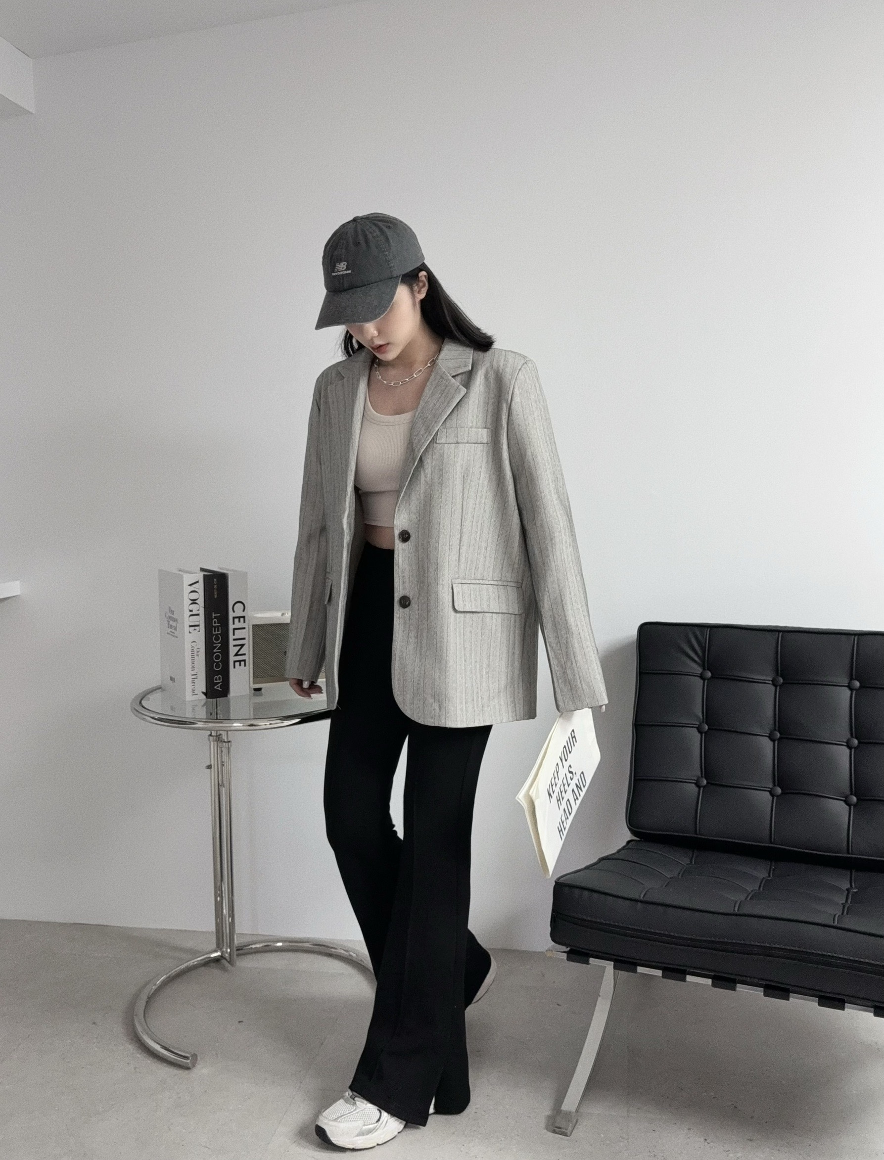 88607𝓐.𝓓𝓮𝓼𝓲𝓰𝓷『選品』韓妞必搭配條紋西裝外套