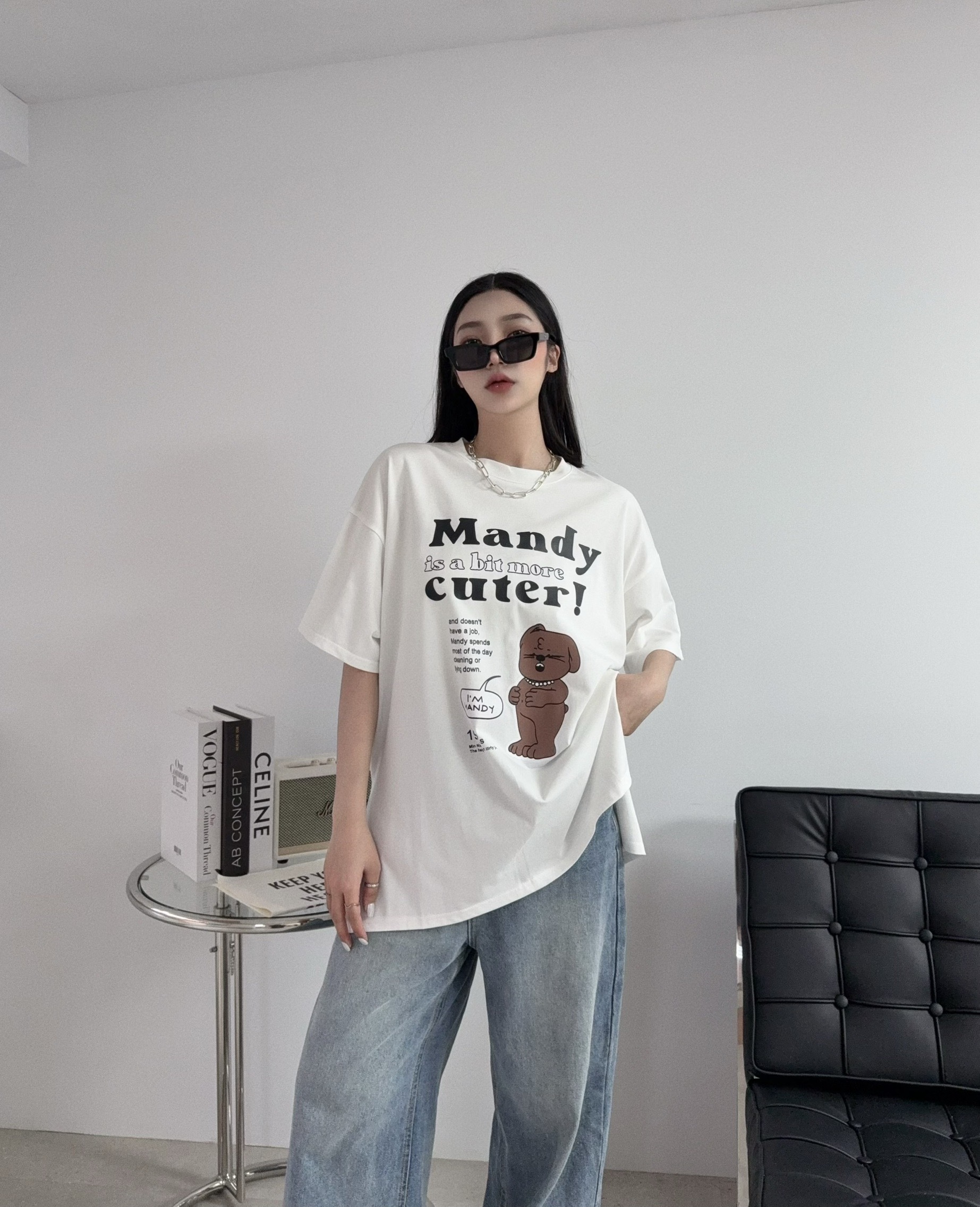 2703『選品』休閒側開衩字母小熊T🐻 (2)