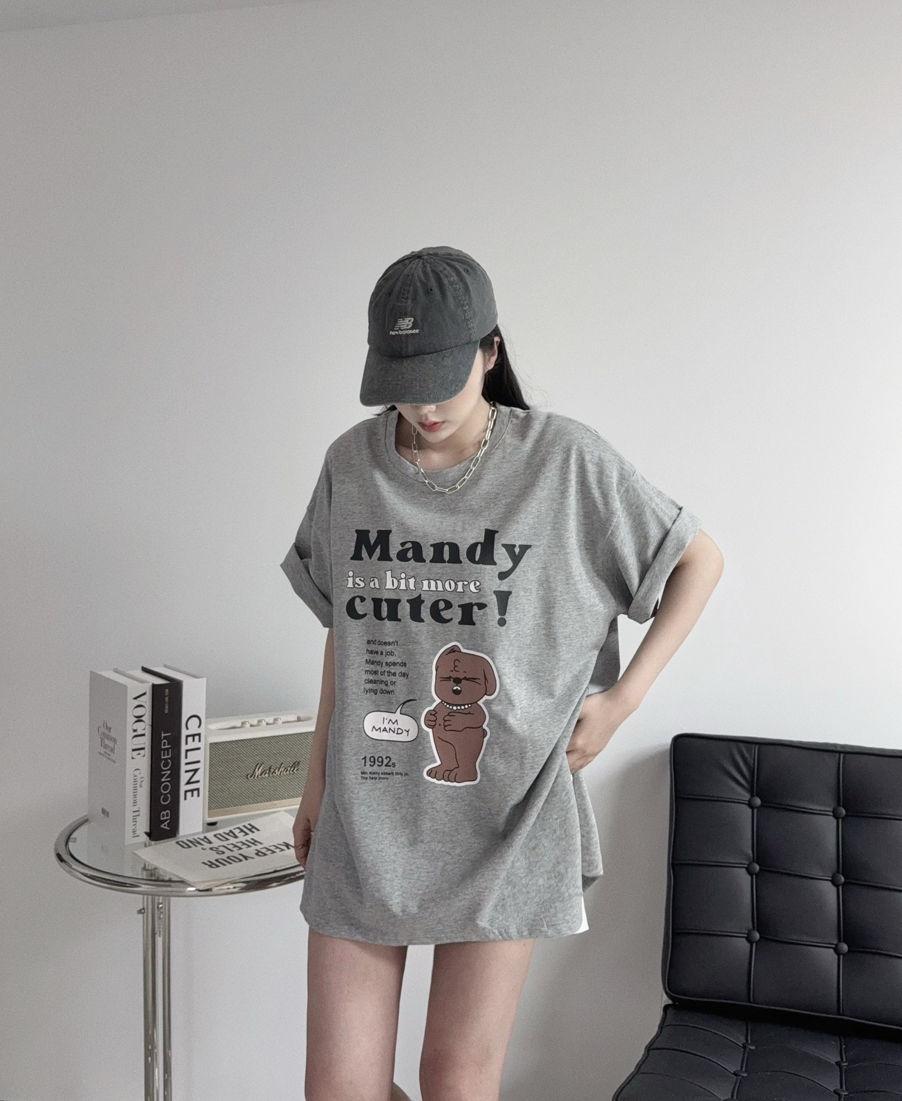 2703『選品』休閒側開衩字母小熊T🐻 (3)