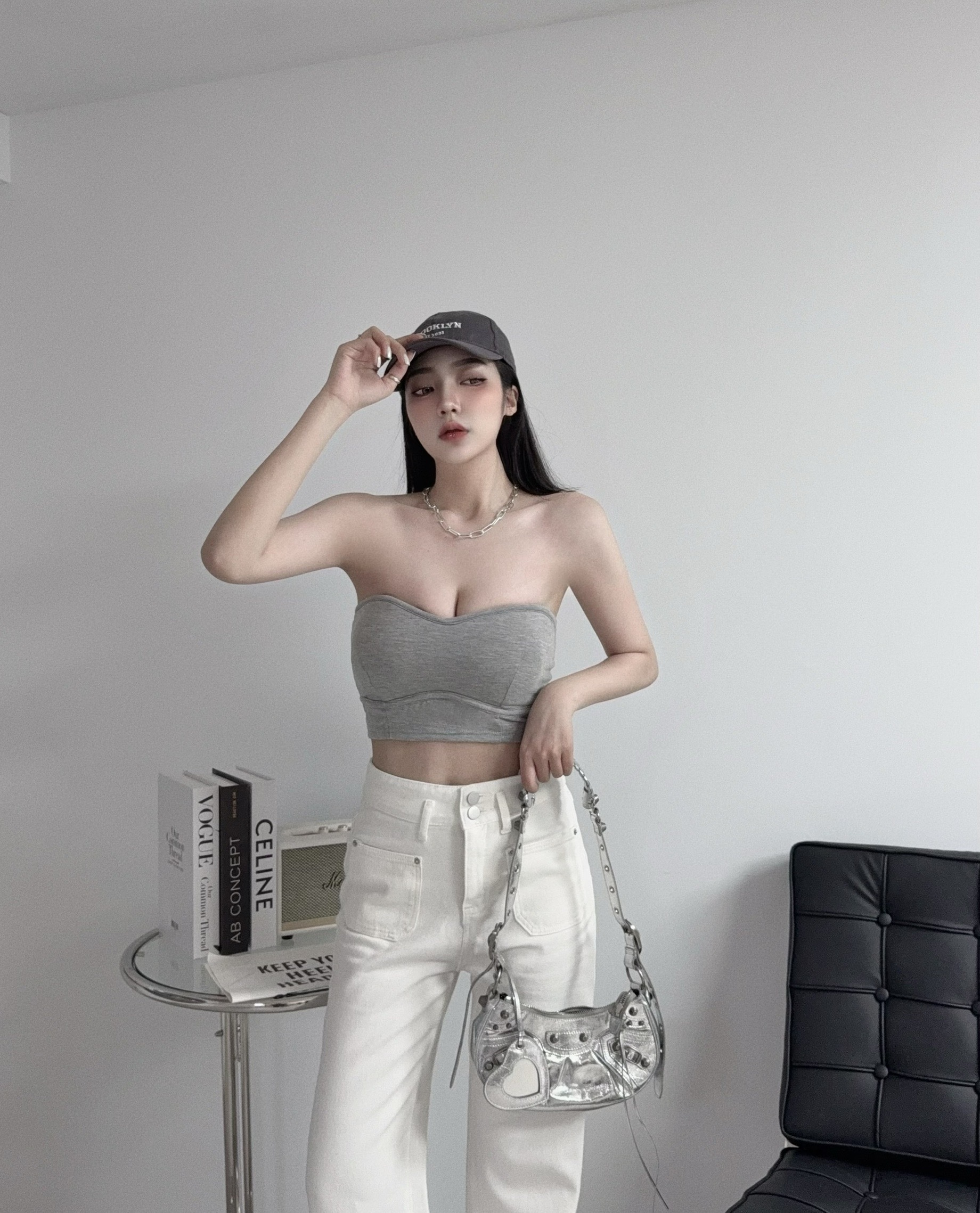 0086『訂製款』百搭剪裁桃心平口背心 (2)