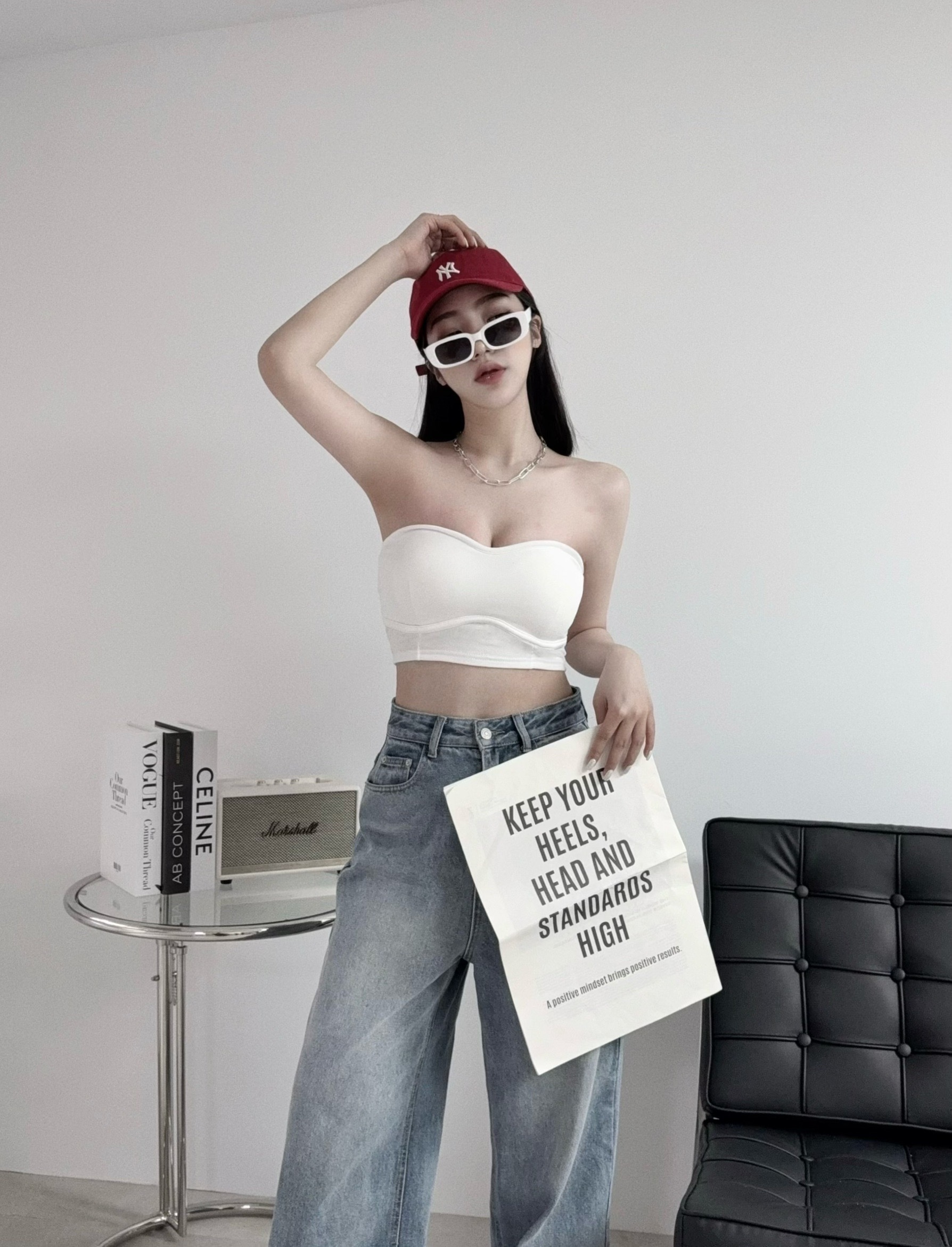 0086『訂製款』百搭剪裁桃心平口背心