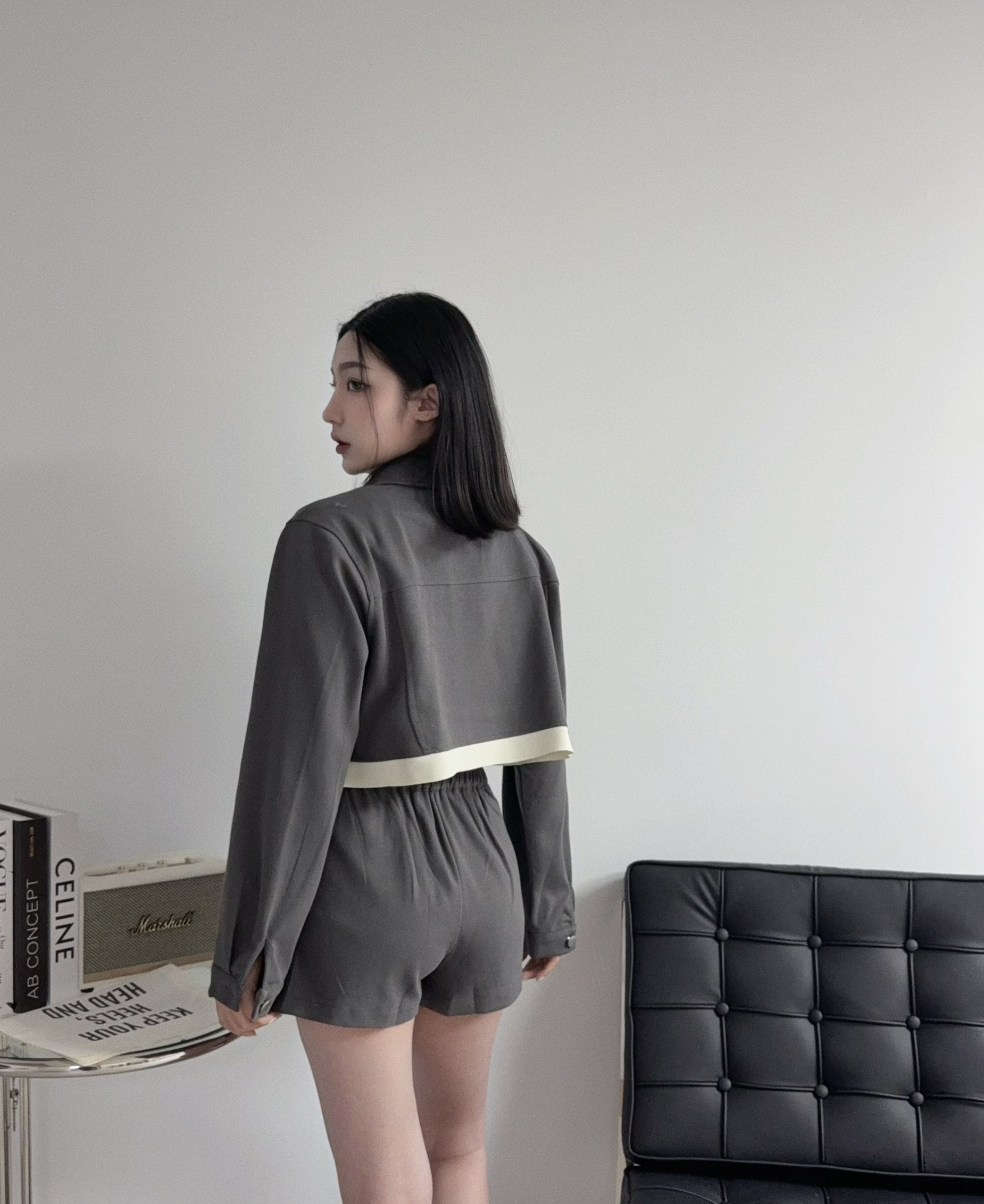 5397 『訂製款』韓系拼接造型外套+短褲 (5)