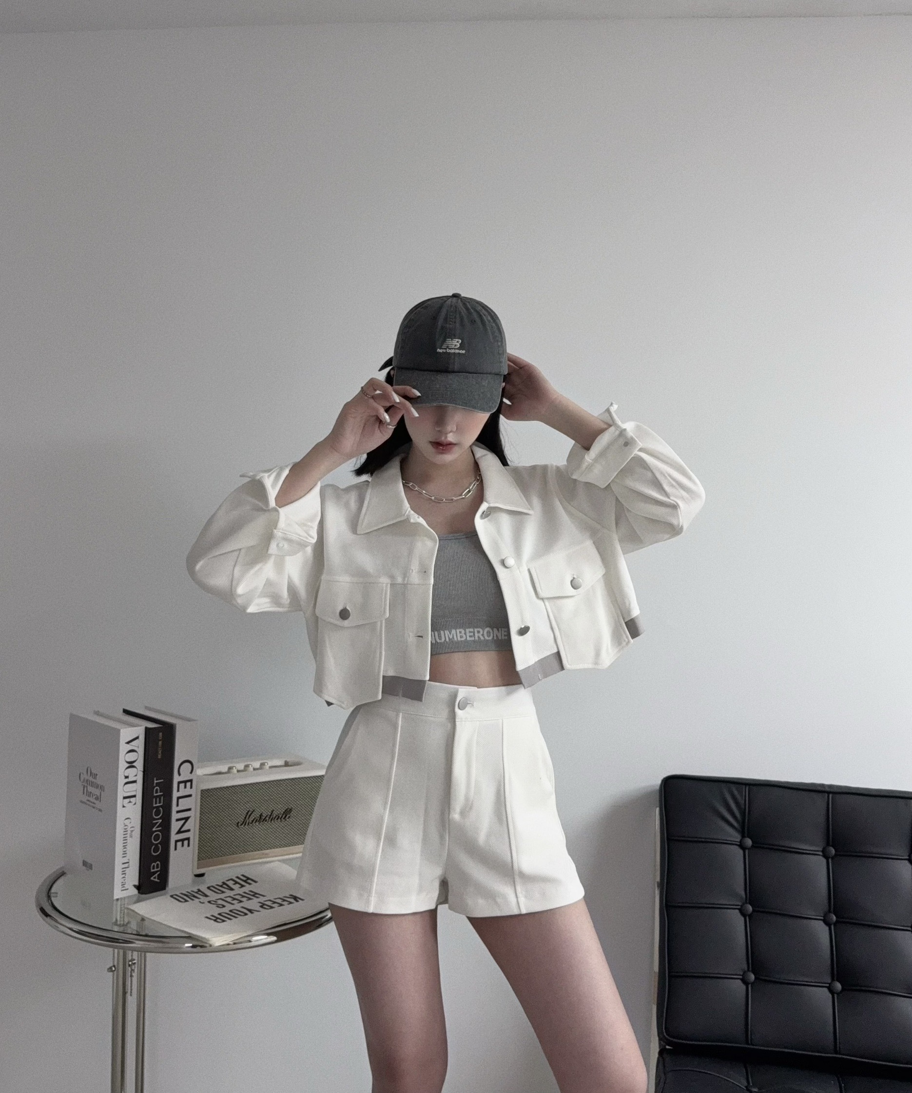 5397 『訂製款』韓系拼接造型外套+短褲