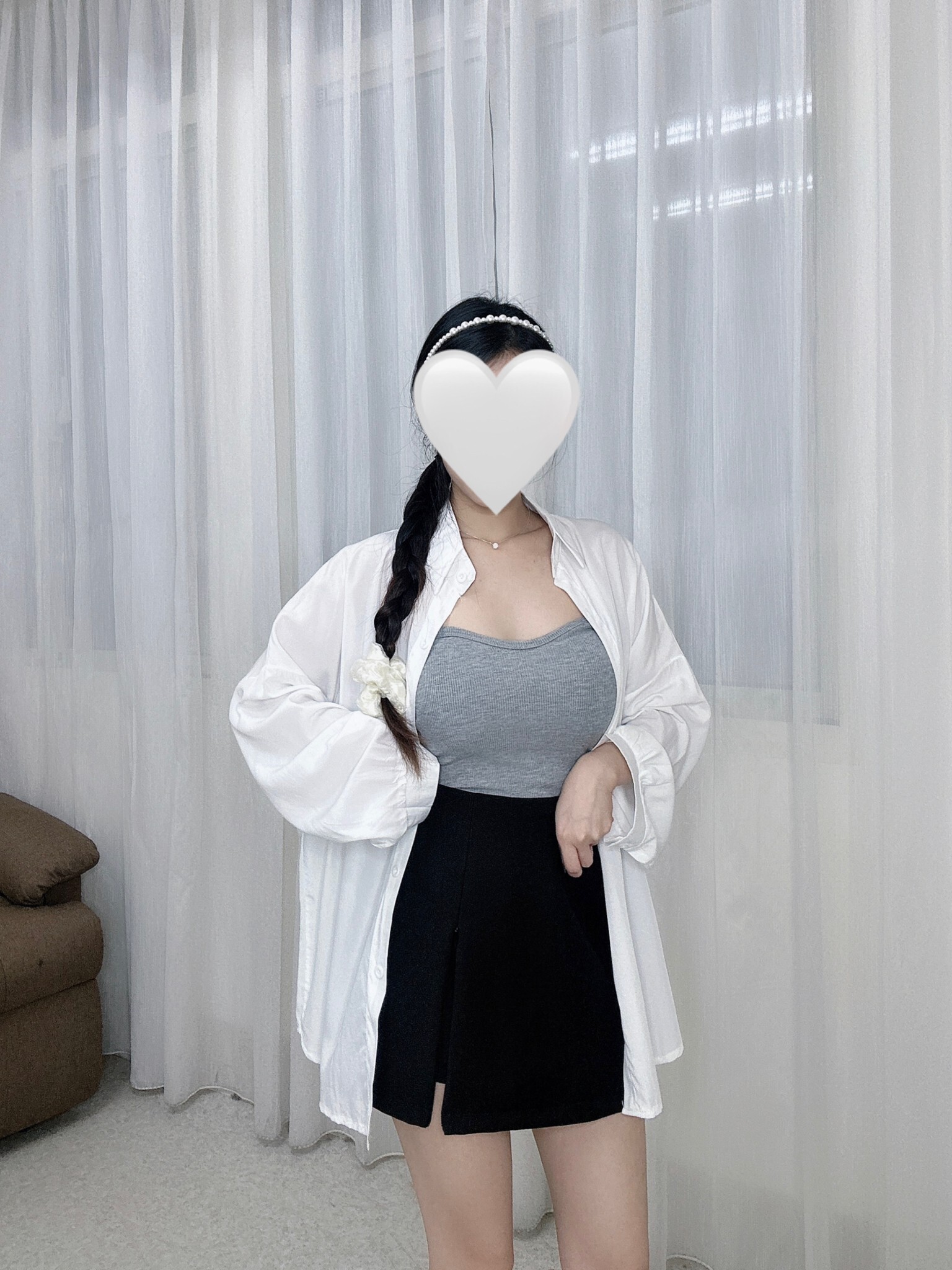 805拉鍊開岔短裙 (3)