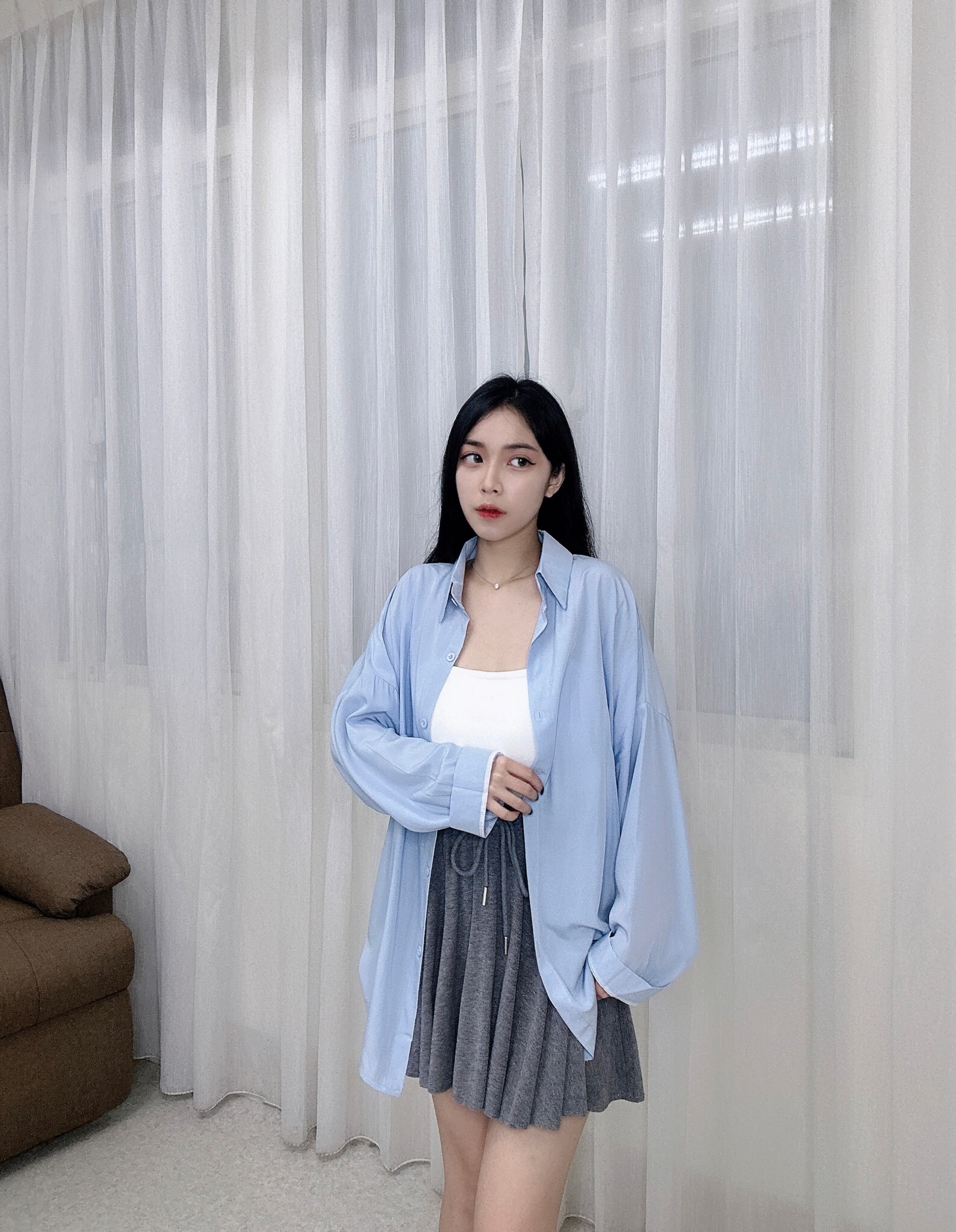 3999滑料質感襯衫