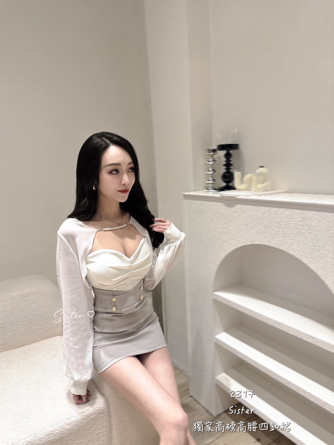 2317 獨家高磅高腰四釦裙 (3)