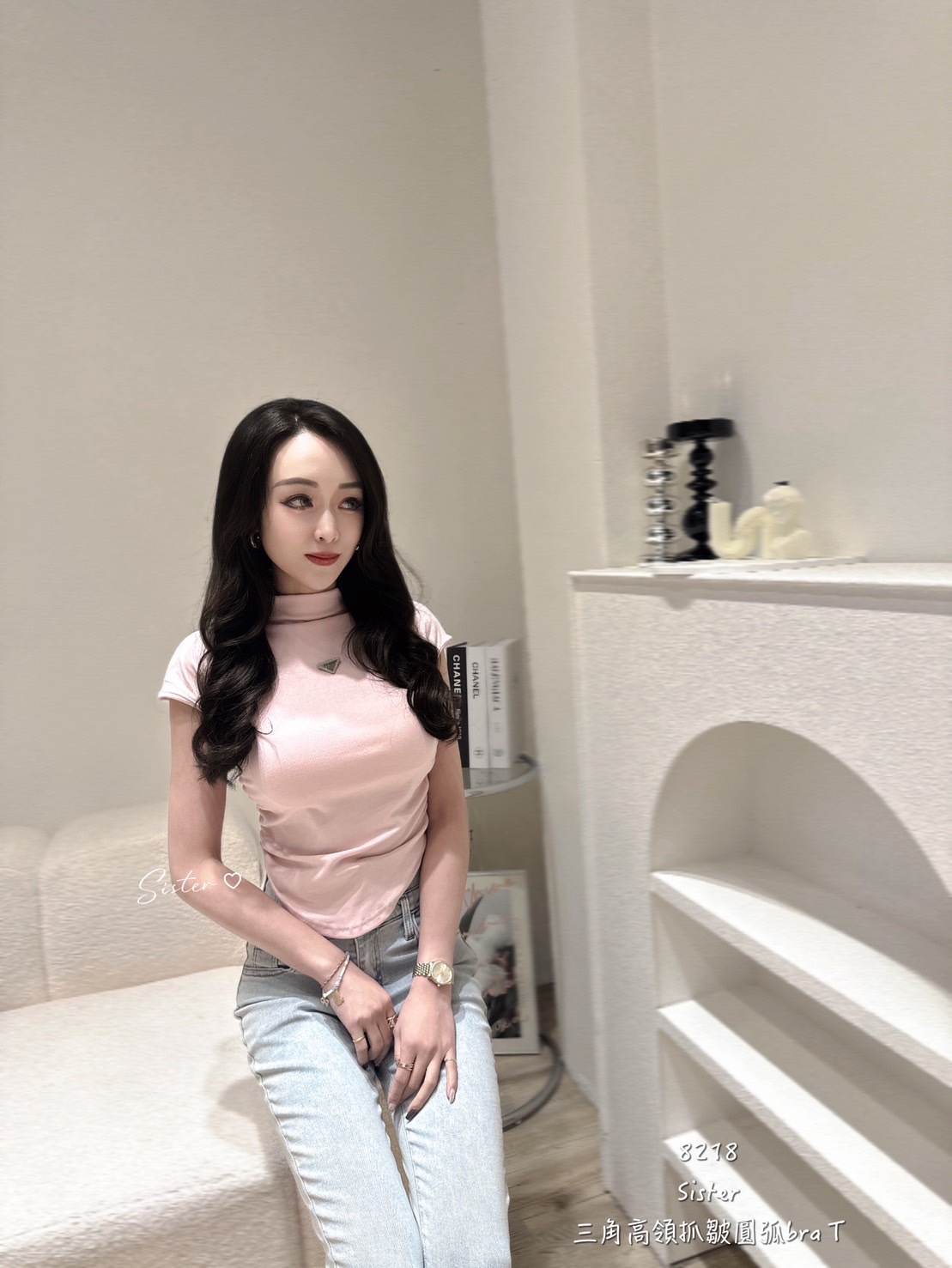 8218 三角高領抓皺圓bra T (4)