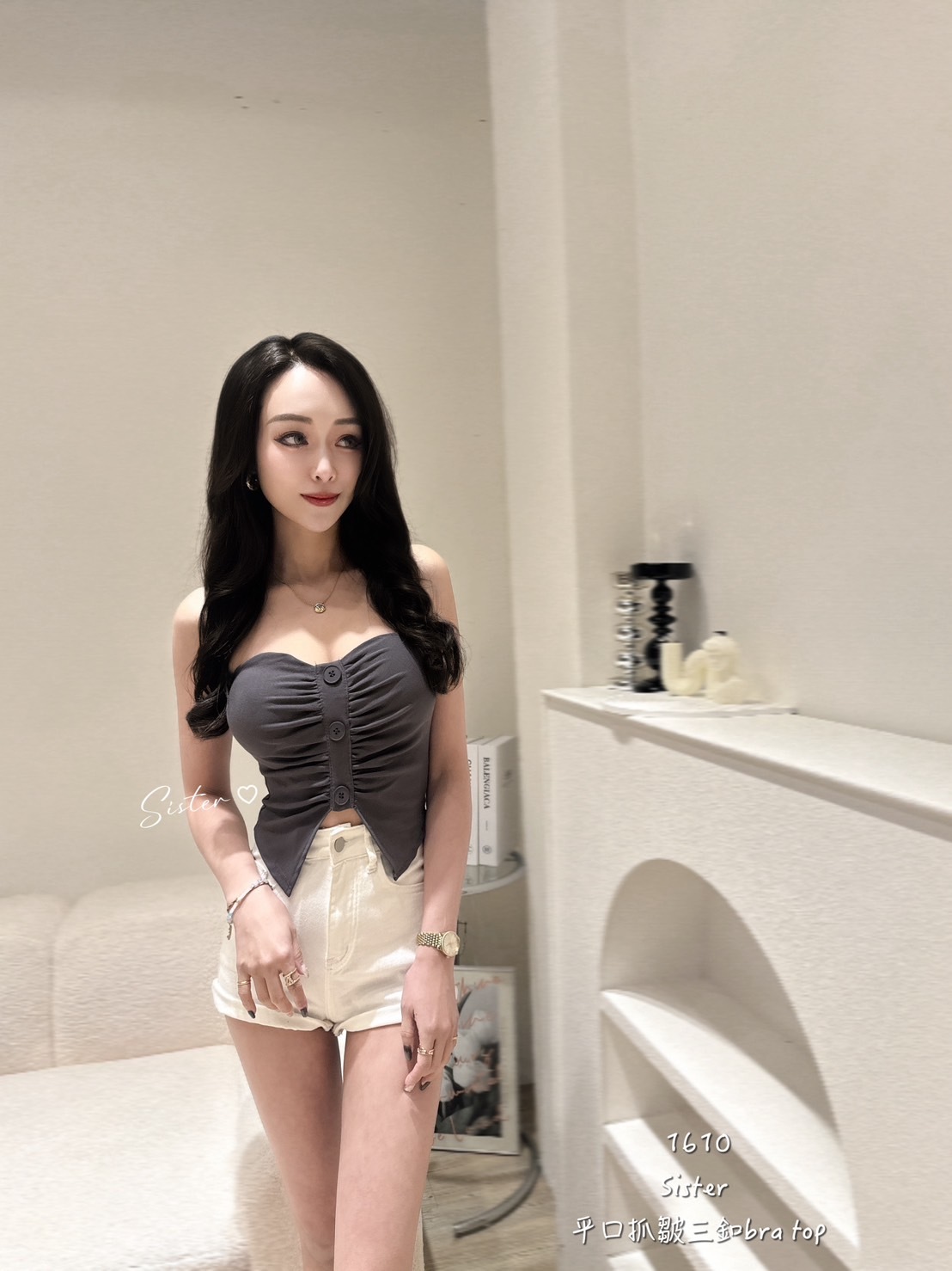 1610 平口抓皺三扣bra top (4)