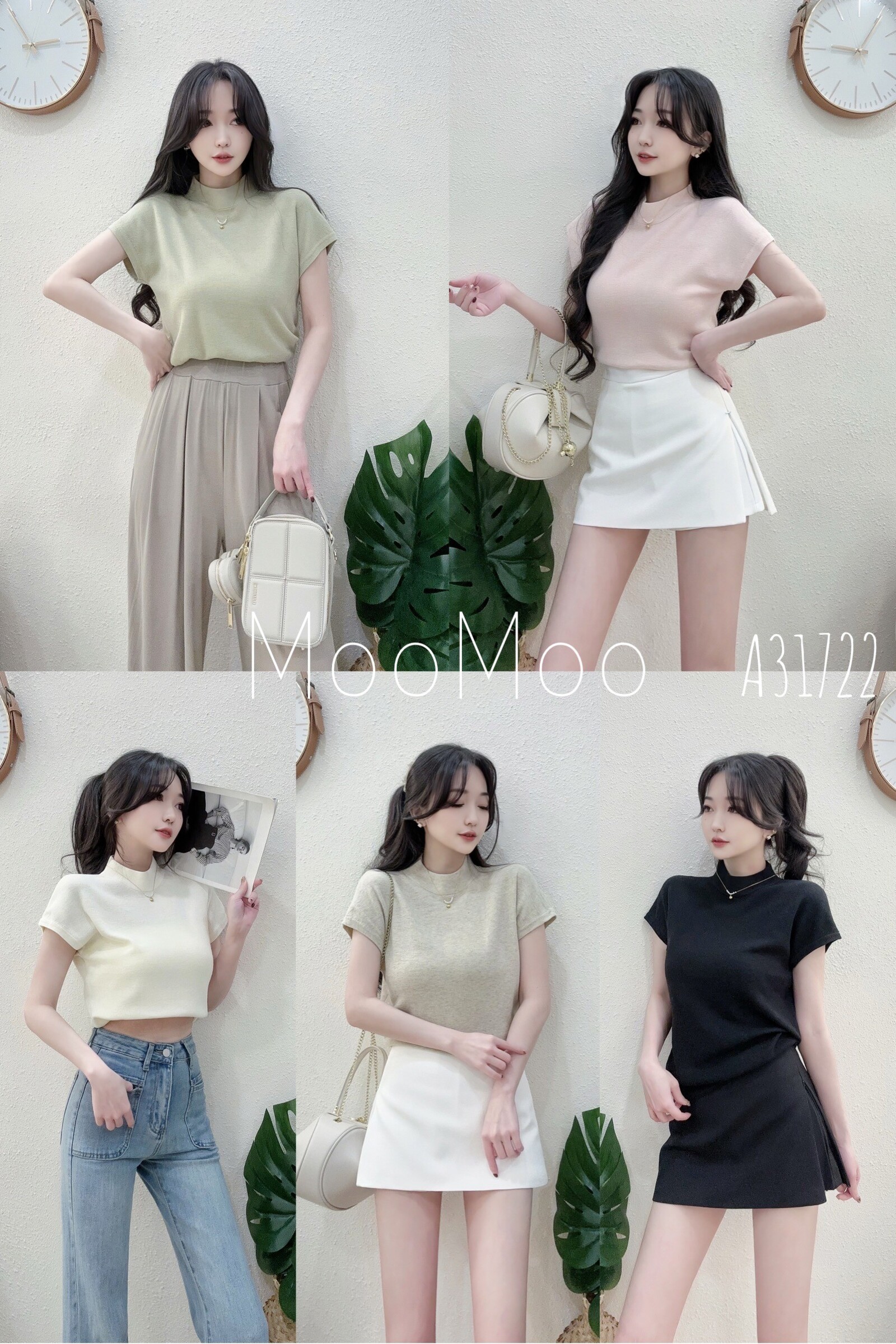 A317質感半領親膚打底針織上衣 (6)