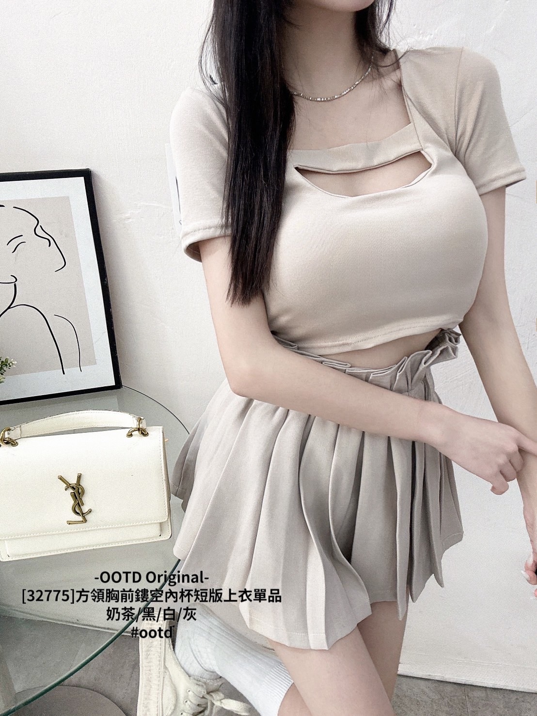 [32775]方領胸前鏤空內杯短版上衣單品 (7)