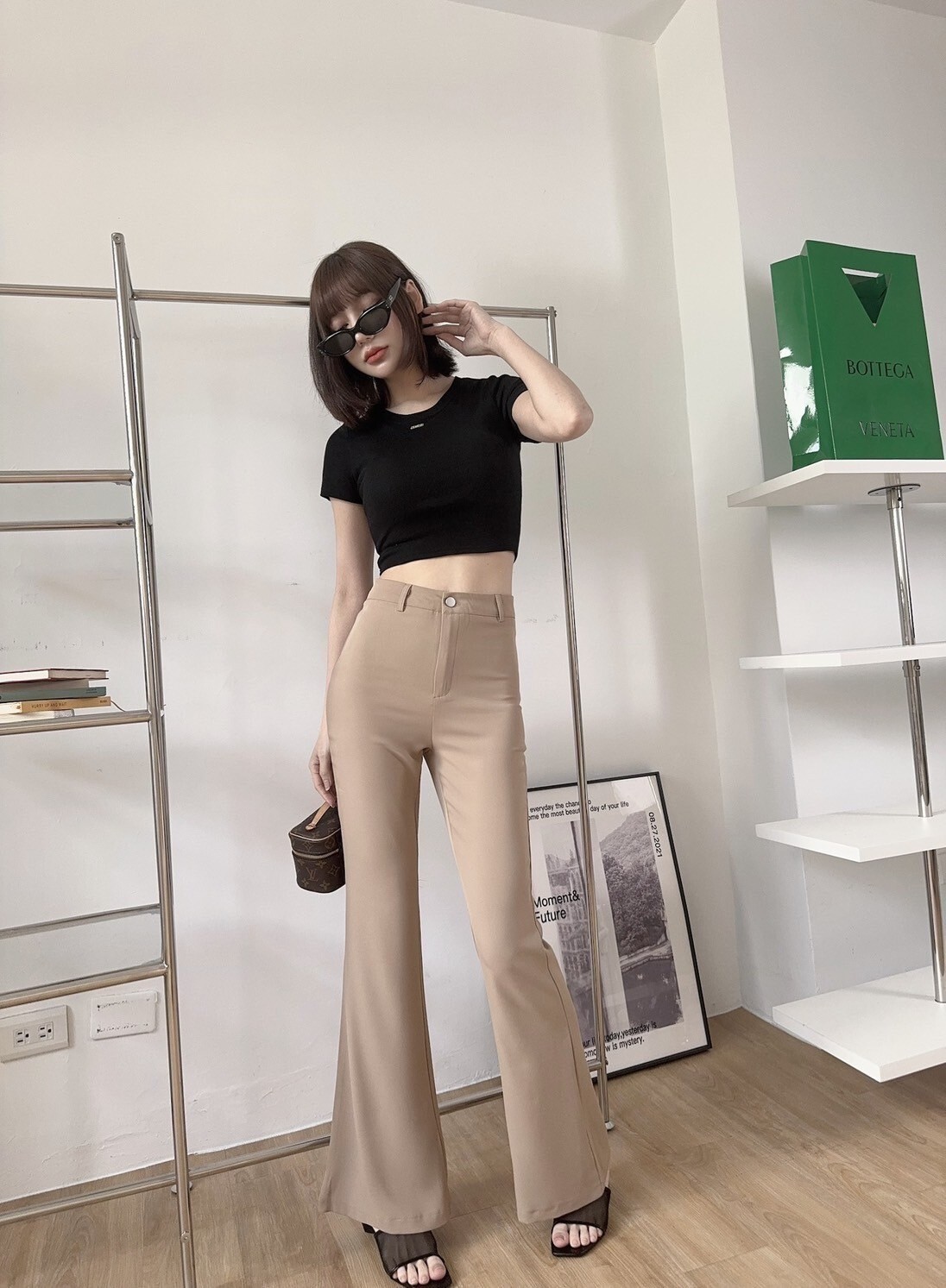 2808 高腰親膚西裝微喇叭褲 (5)