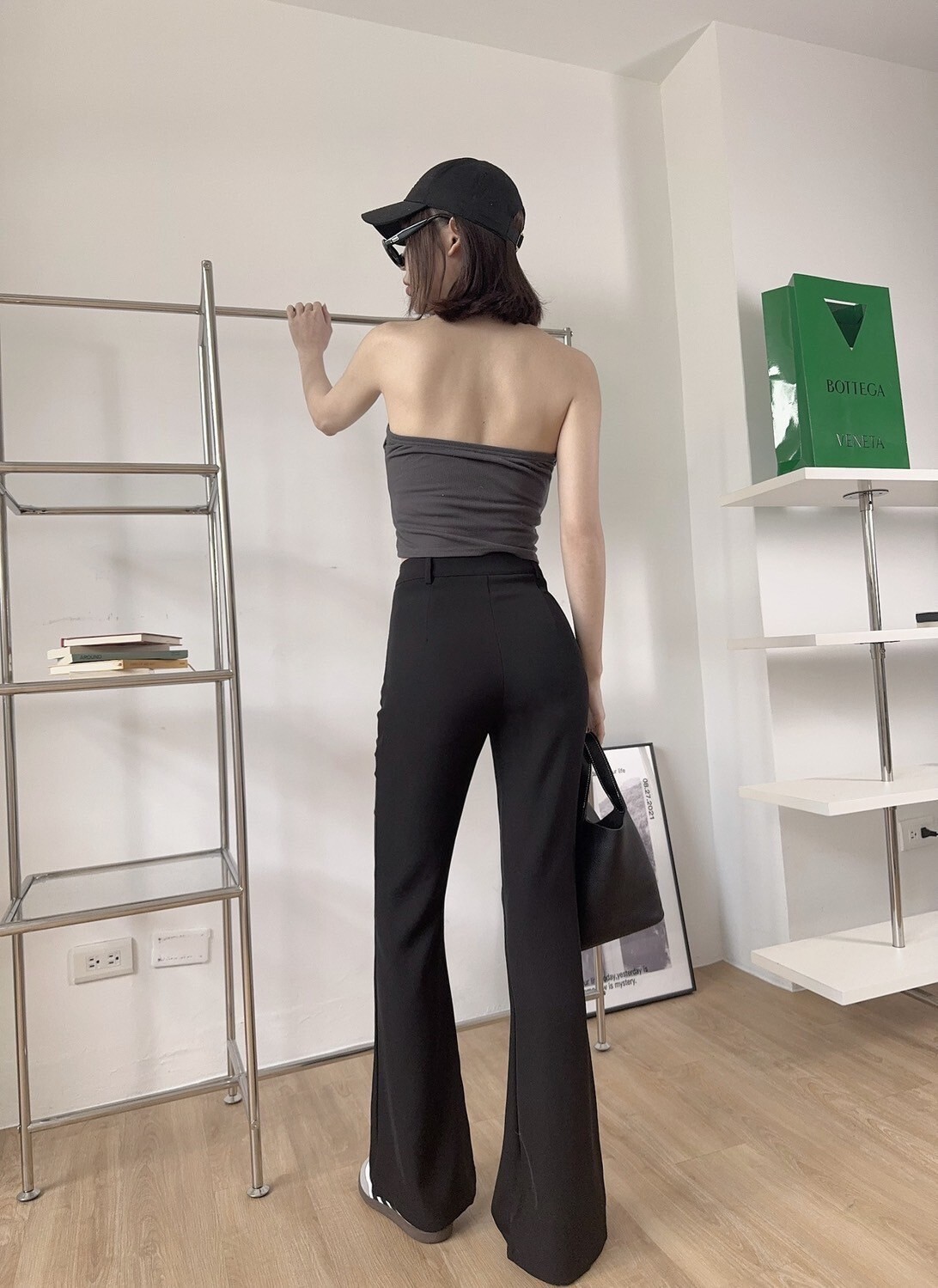 2808 高腰親膚西裝微喇叭褲 (3)