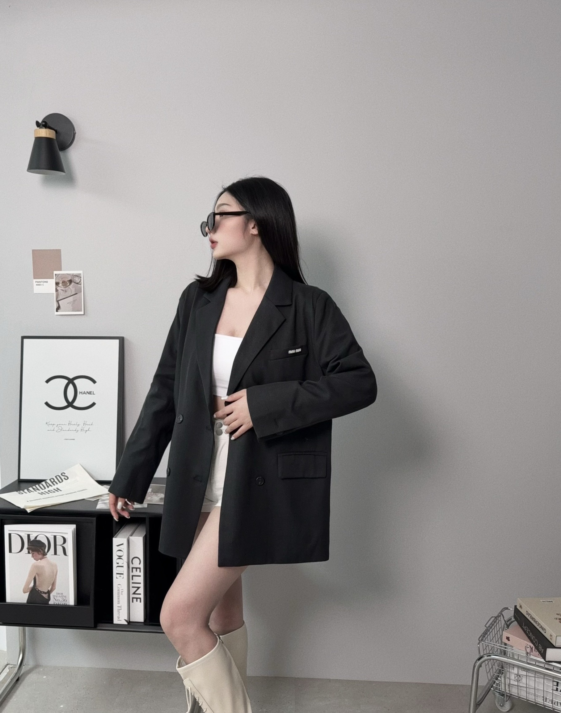 2609『選品』miumiu字母標籤西裝外套 (3)