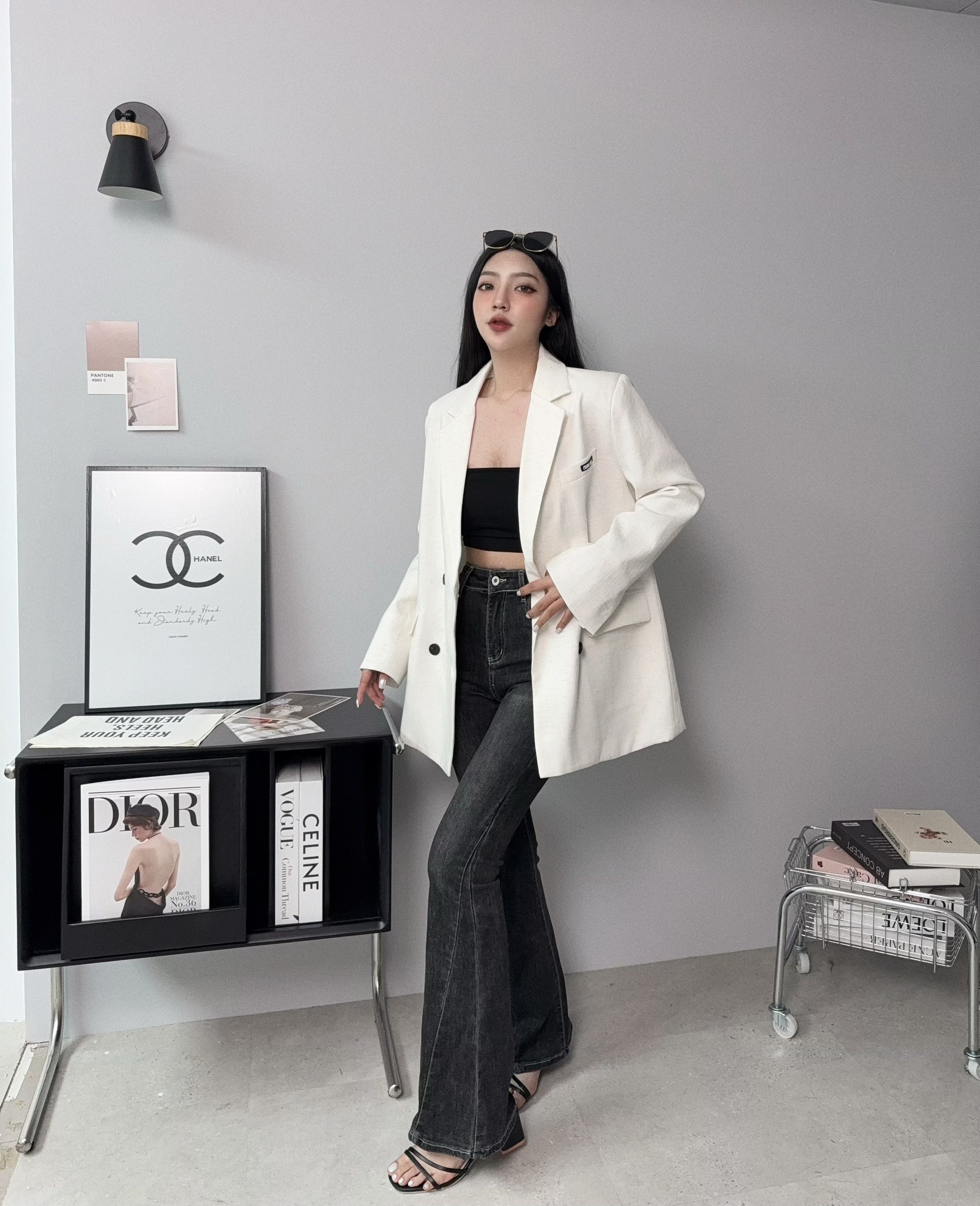 2609『選品』miumiu字母標籤西裝外套