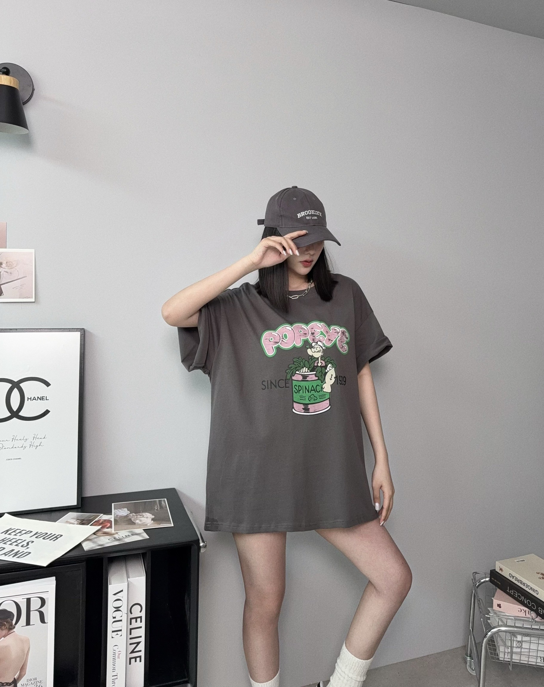 2866『選品』寬鬆大力水手印花T (2)