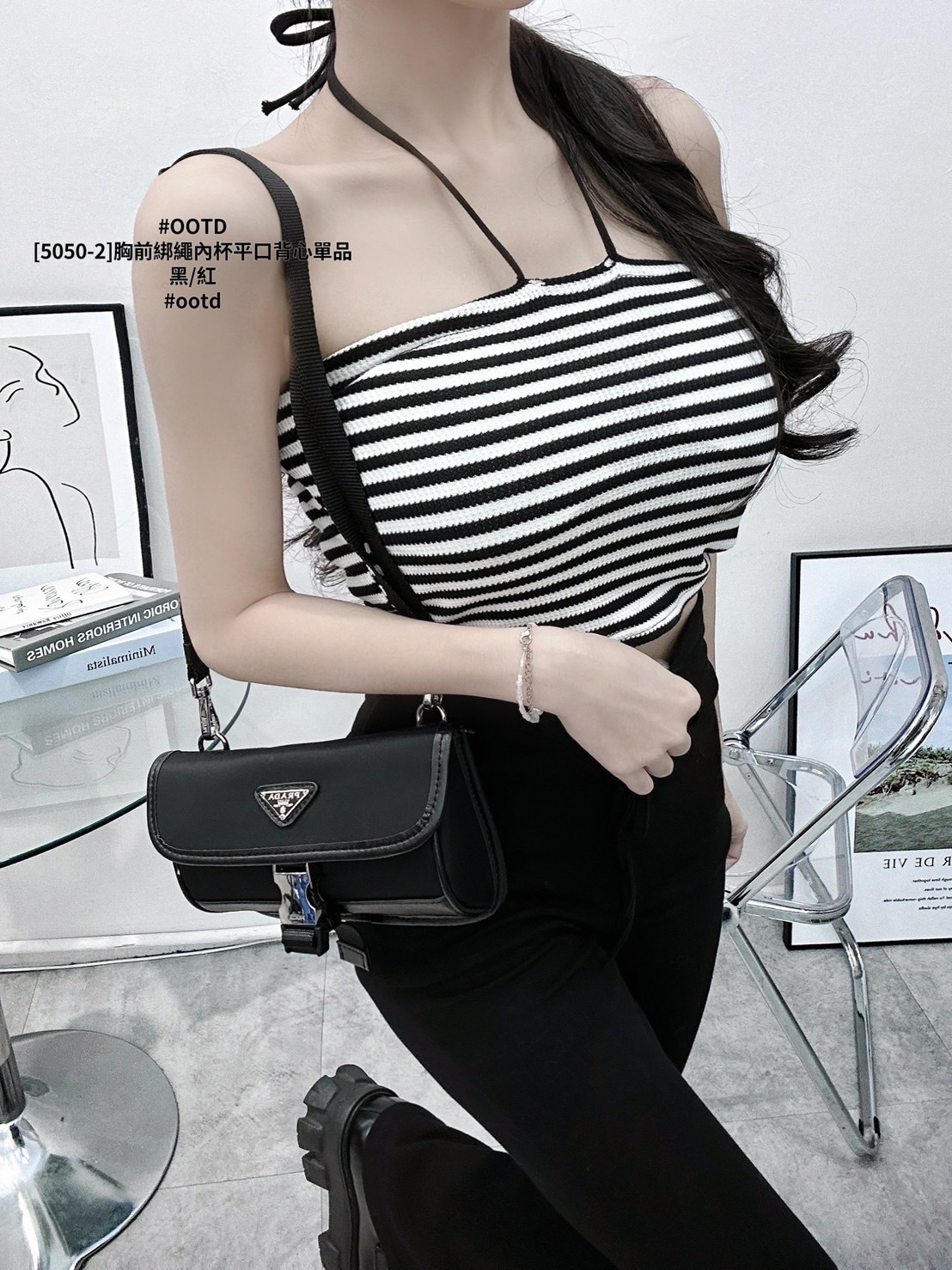 [5050-2]胸前綁繩內杯平口背心單品 (4)