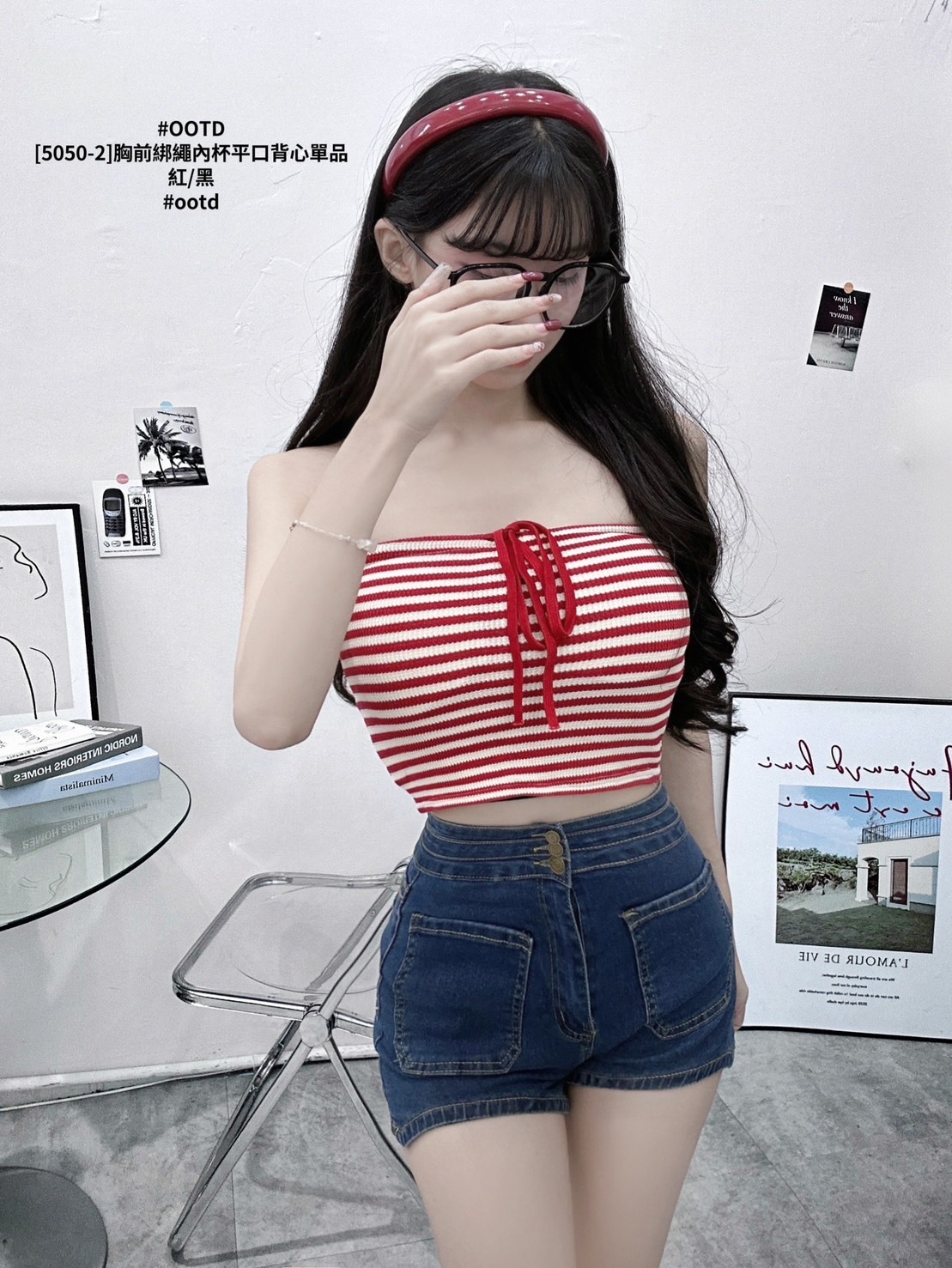 [5050-2]胸前綁繩內杯平口背心單品 (7)