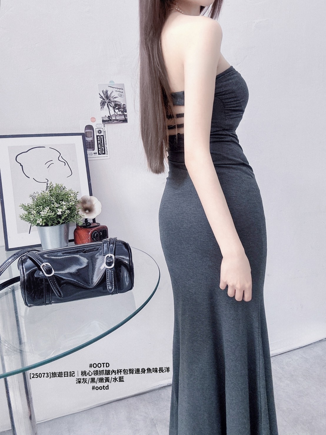 [25073]旅遊日記｜桃心領抓皺內杯包臀連身魚味長洋 (8)