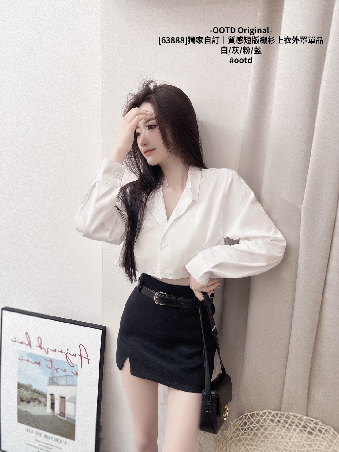 [63888]獨家自訂｜質感短版襯衫上衣外罩單品 (7)