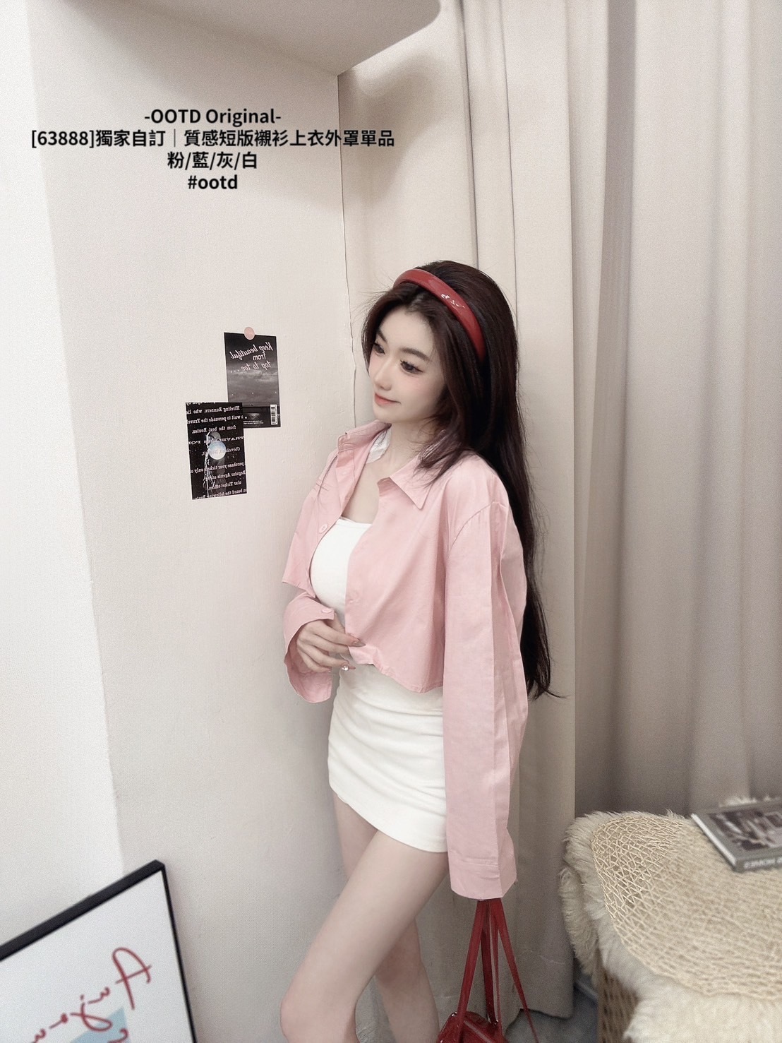 [63888]獨家自訂｜質感短版襯衫上衣外罩單品 (5)