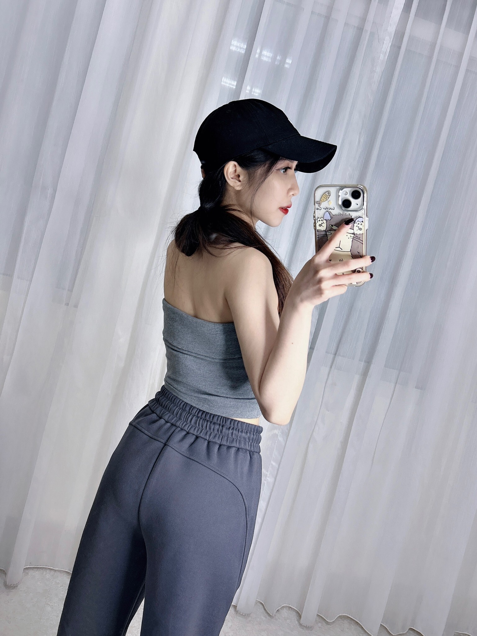 292𝓐𝓐春款抽繩鬆緊喇叭褲 (2)