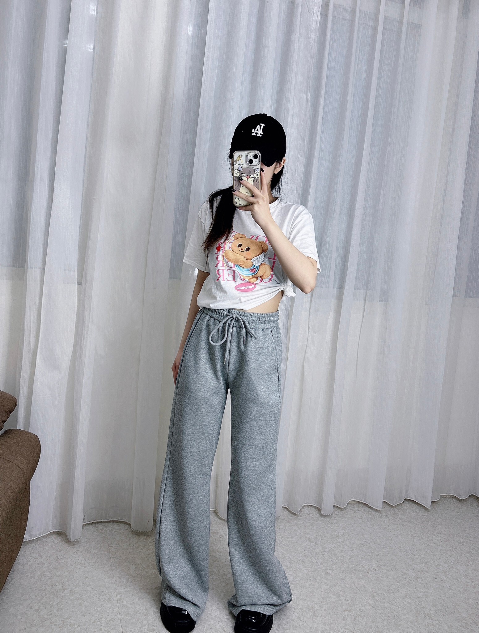 292𝓐𝓐春款抽繩鬆緊喇叭褲 (4)