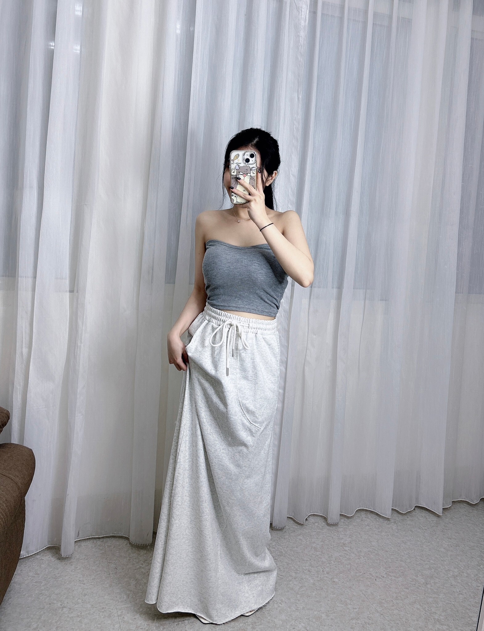 2526𝓐𝓐春款抽繩棉質長裙