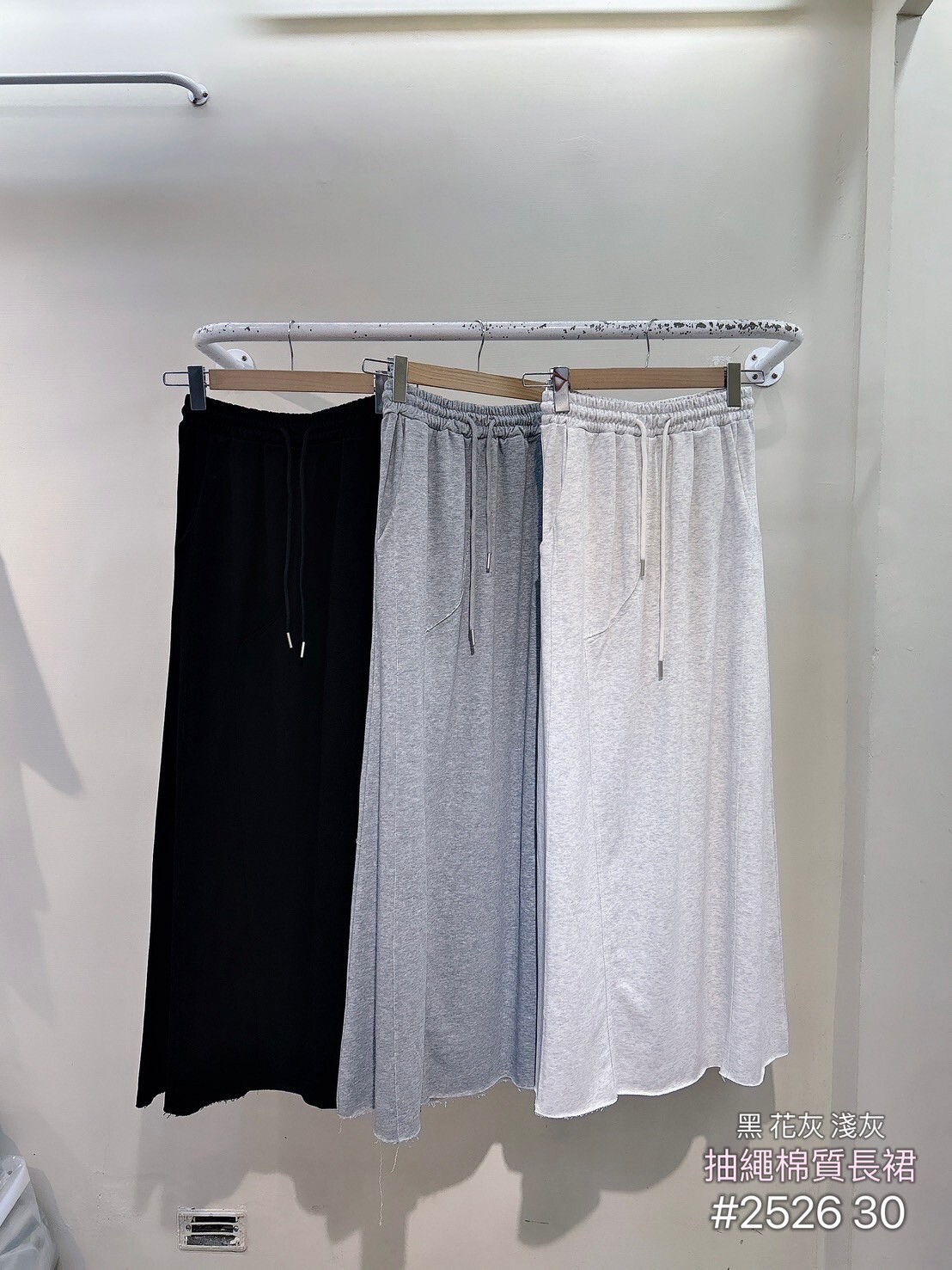 2526𝓐𝓐春款抽繩棉質長裙 (4)