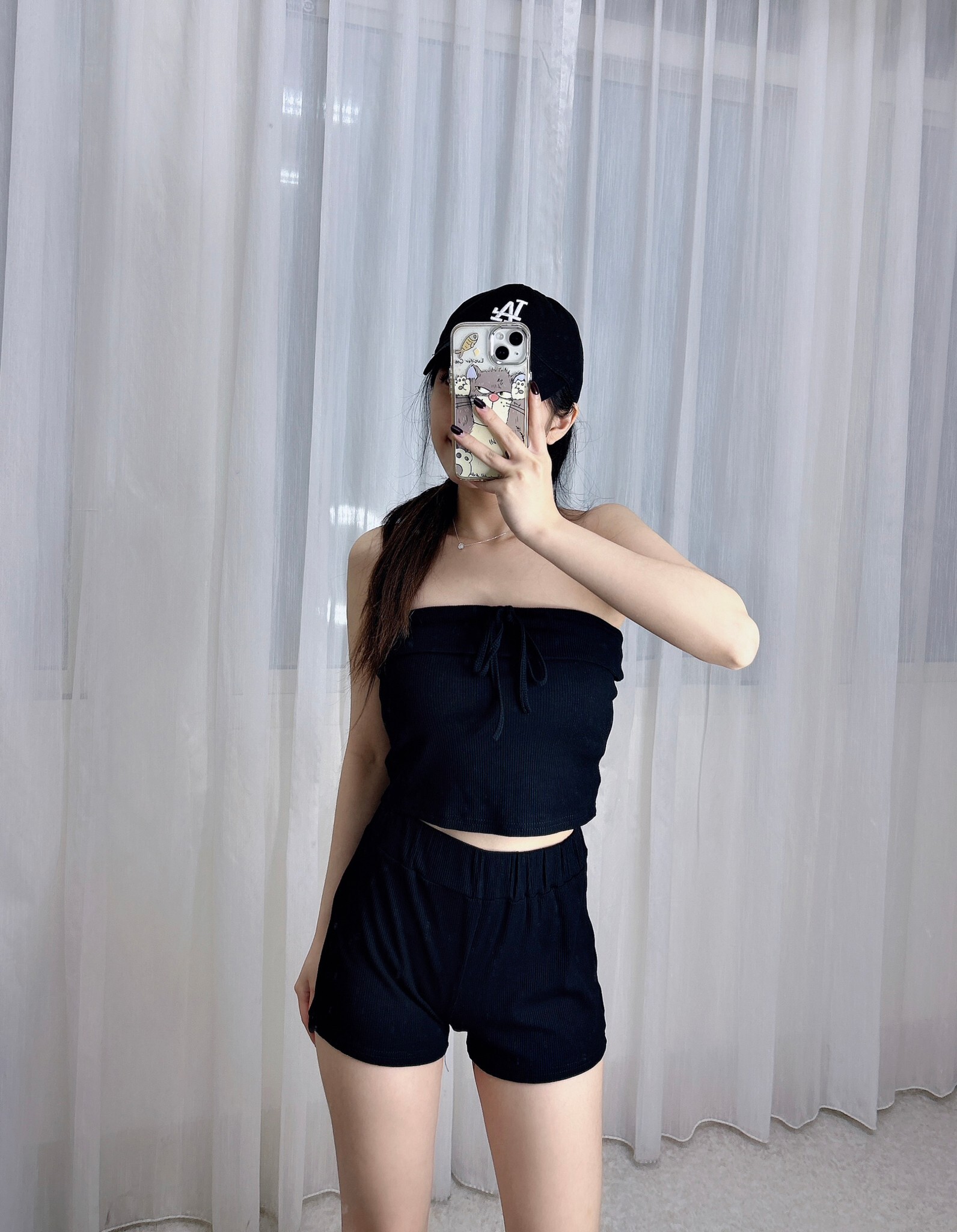 2002𝓐𝓐春款平口系反摺抹胸+短褲SET (2)