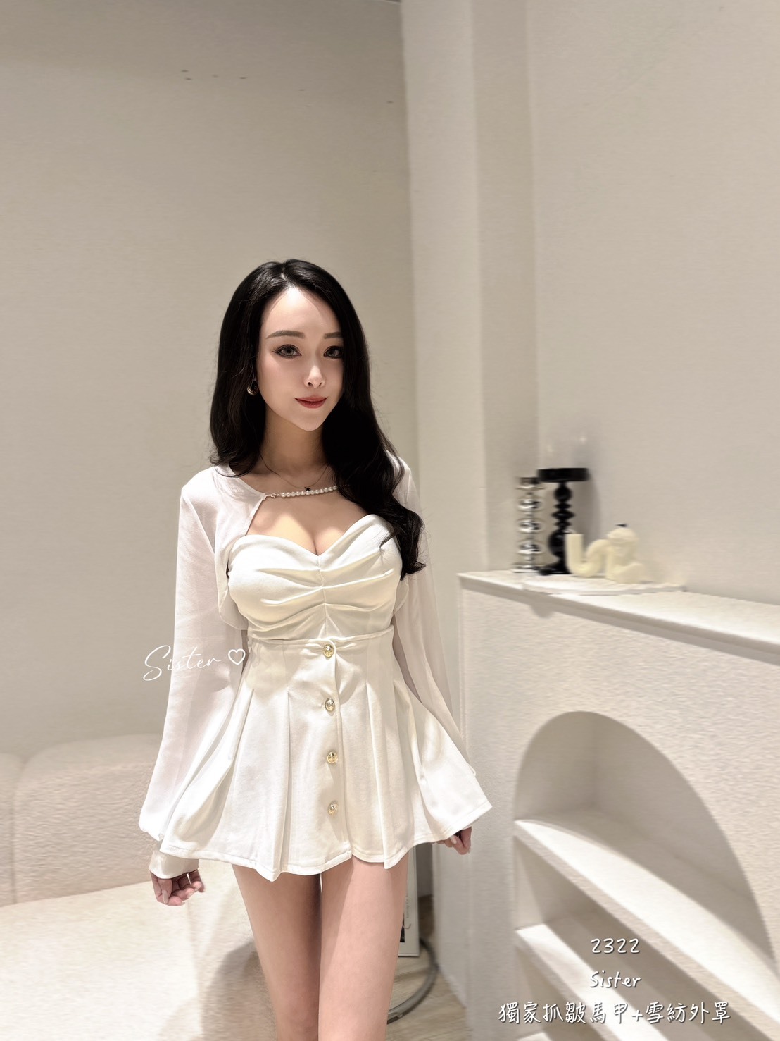 2322 獨家抓皺馬甲+雪紡外 (7)