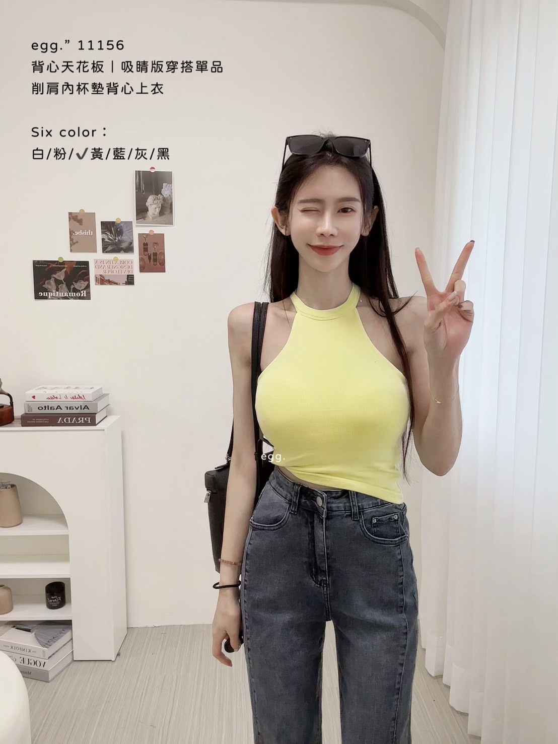 11156背心天花板｜吸睛版穿搭單品削肩內杯墊背心上衣 (8)