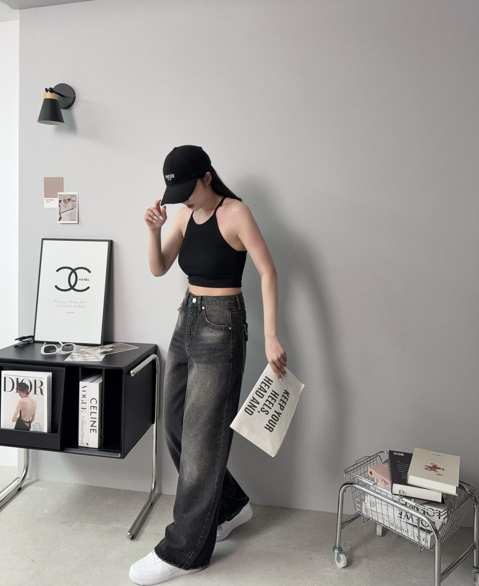 A611𝓐.𝓓𝓮𝓼𝓲𝓰𝓷『選品』美式復古水洗闊腿牛仔長褲