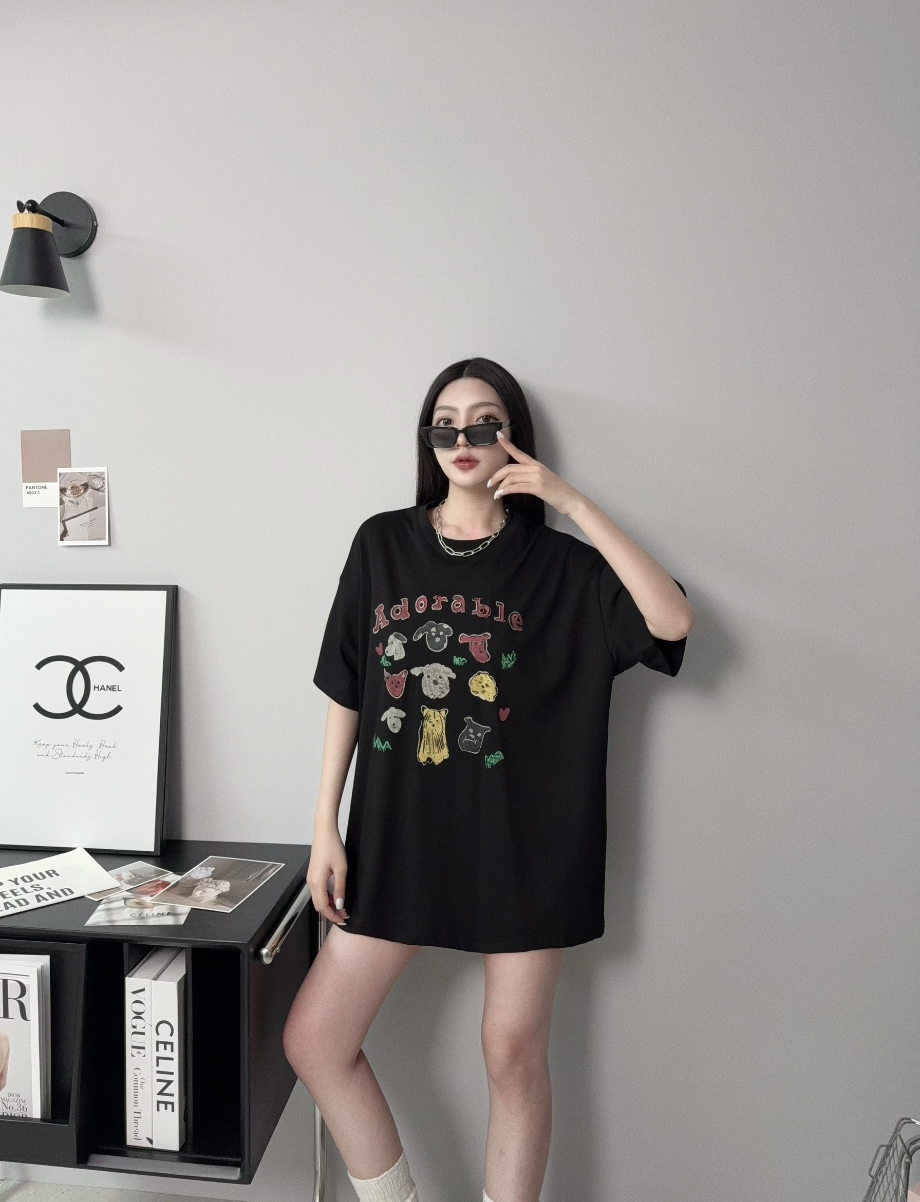 2850𝓐.𝓓𝓮𝓼𝓲𝓰𝓷『選品』可愛狗狗印花圓領T (3)