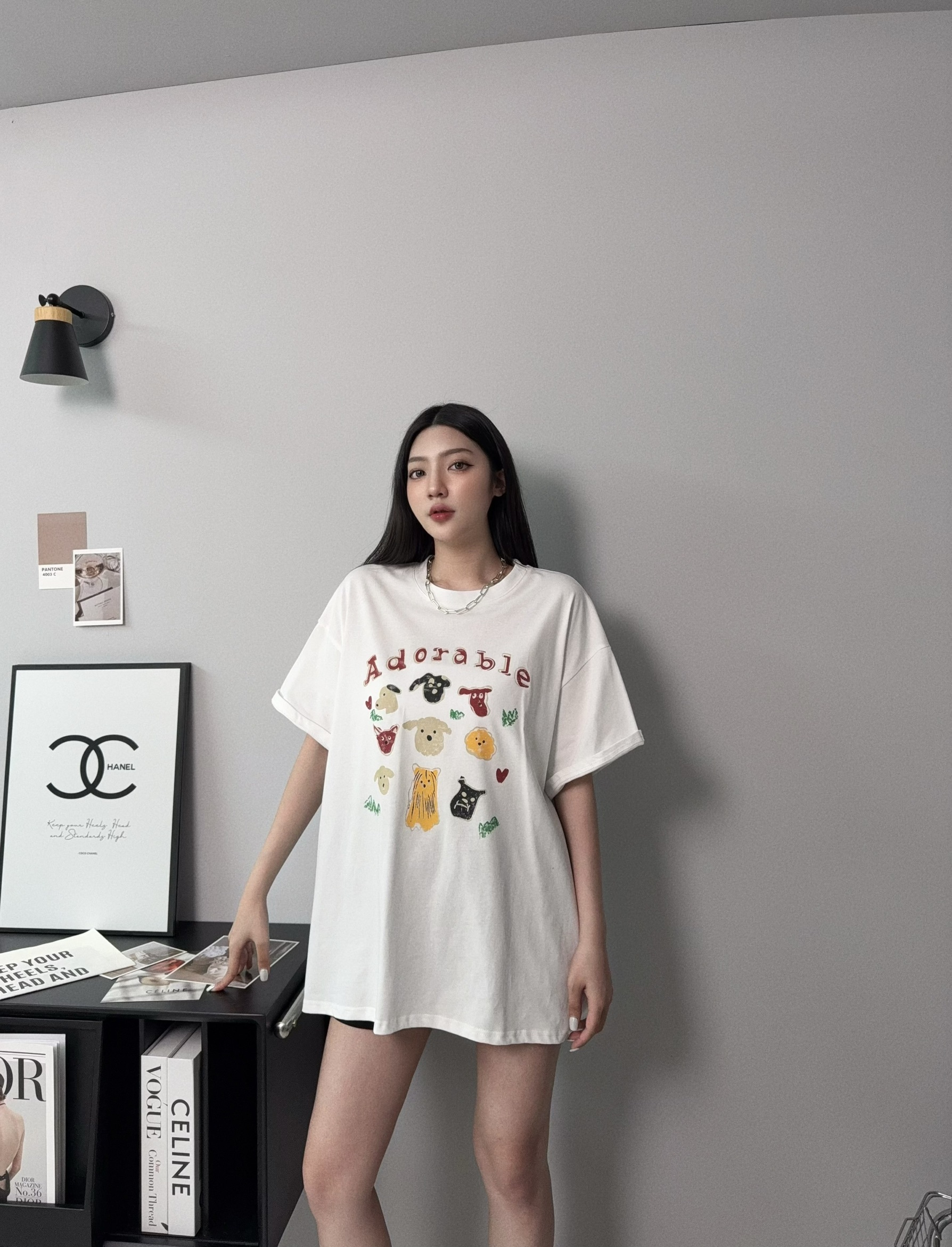 2850𝓐.𝓓𝓮𝓼𝓲𝓰𝓷『選品』可愛狗狗印花圓領T