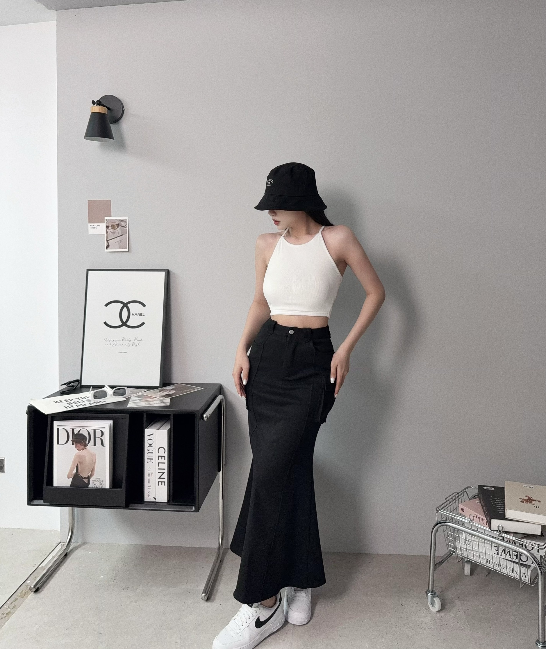 2503𝓐.𝓓𝓮𝓼𝓲𝓰𝓷『選品』工裝口袋魚尾長裙 (3)