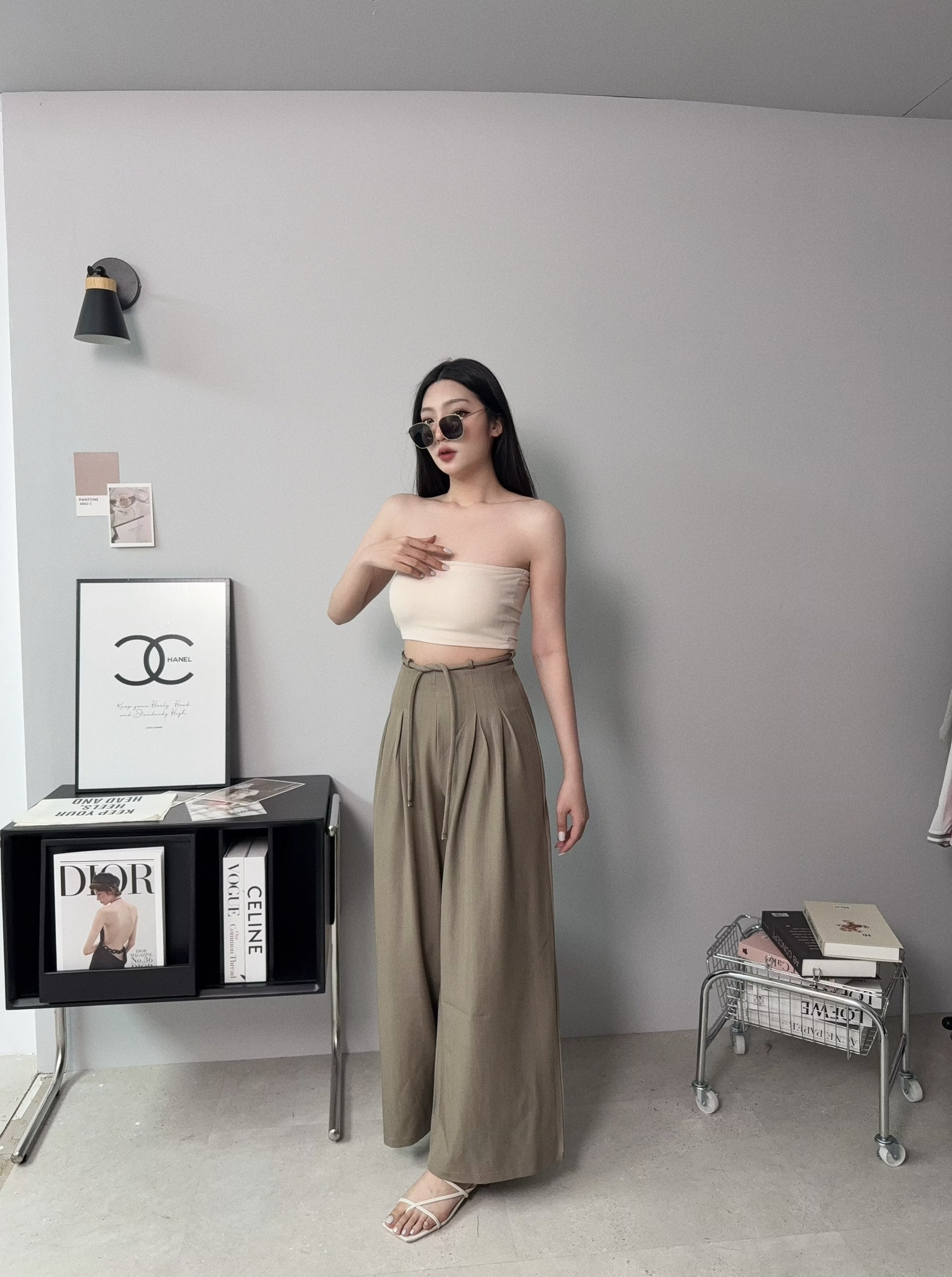 #7816𝓐.𝓓𝓮𝓼𝓲𝓰𝓷『選品』高腰抽繩西裝闊腿褲 (2)