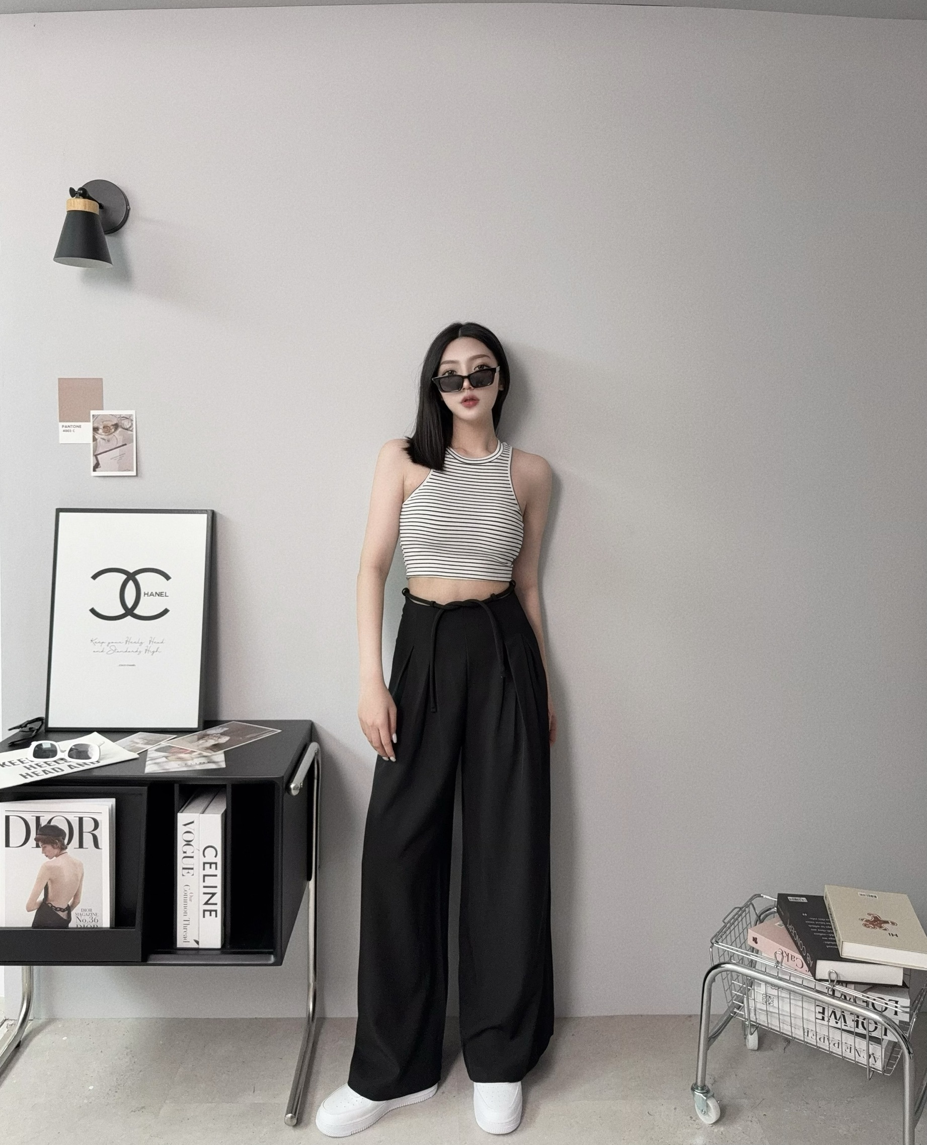 #7816𝓐.𝓓𝓮𝓼𝓲𝓰𝓷『選品』高腰抽繩西裝闊腿褲 (5)