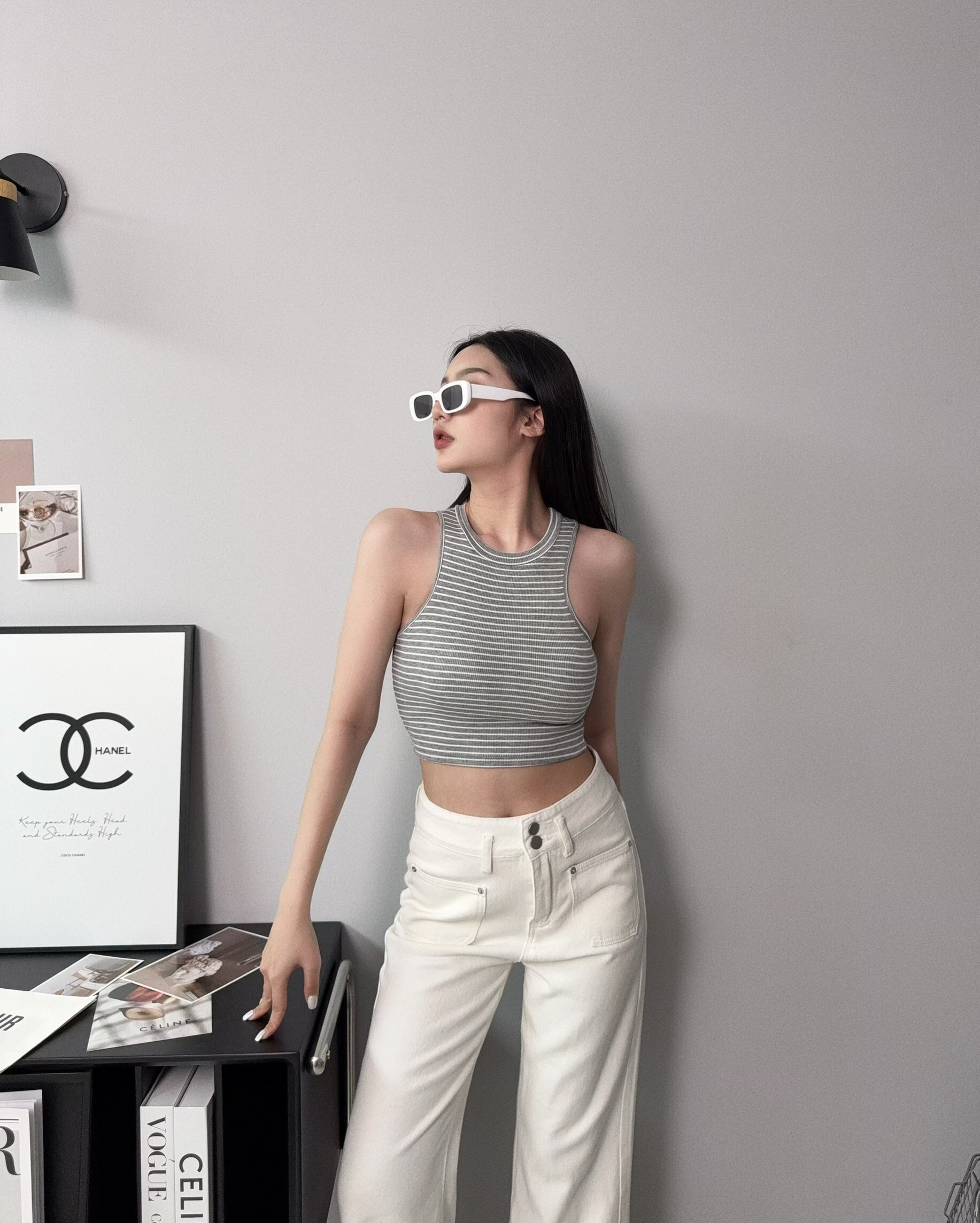 0093𝓐.𝓓𝓮𝓼𝓲𝓰𝓷『訂製款』簡約圓領挖肩短版背心 (2)