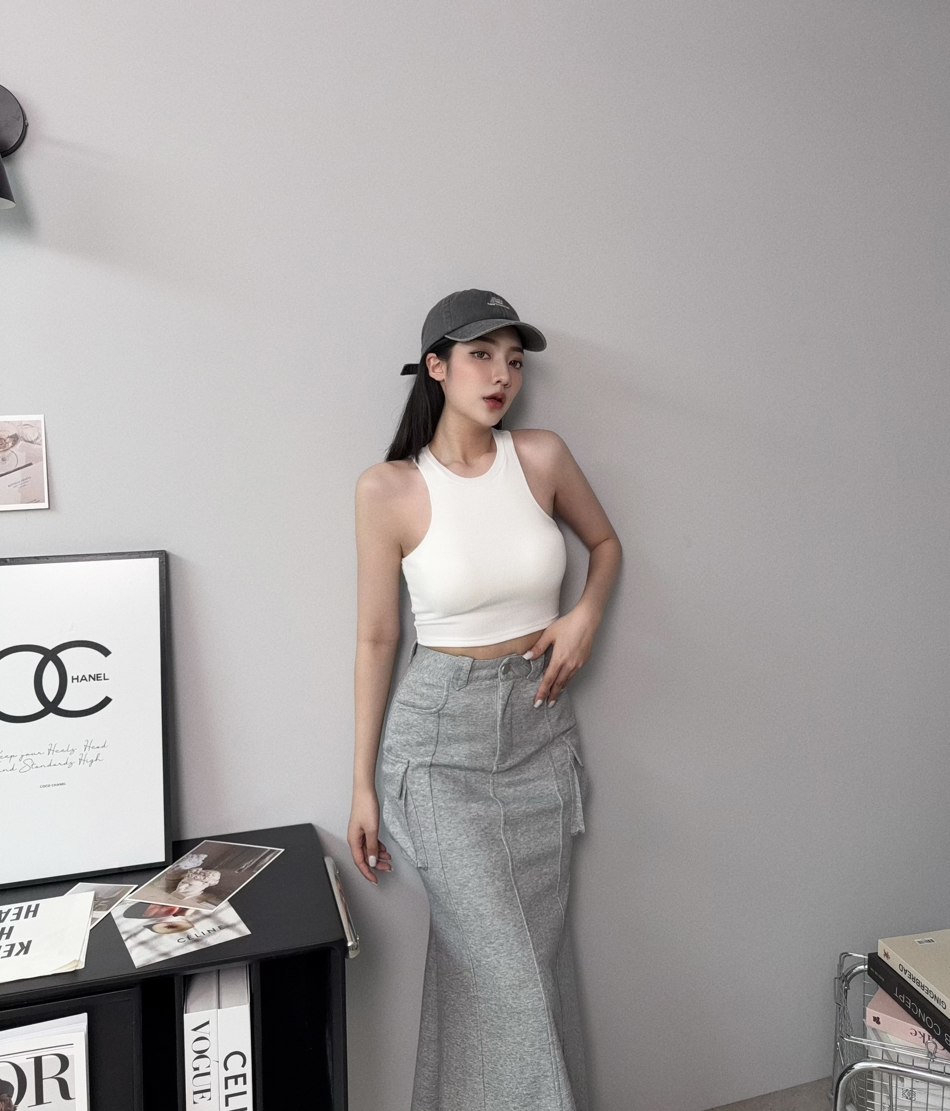 0093𝓐.𝓓𝓮𝓼𝓲𝓰𝓷『訂製款』簡約圓領挖肩短版背心