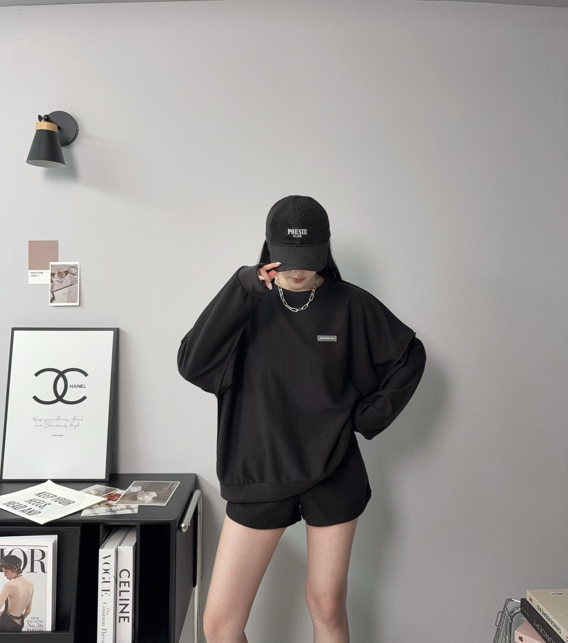 #0096𝓐.𝓓𝓮𝓼𝓲𝓰𝓷『訂製款』韓版反穿設計標籤衛衣+短褲 (2)