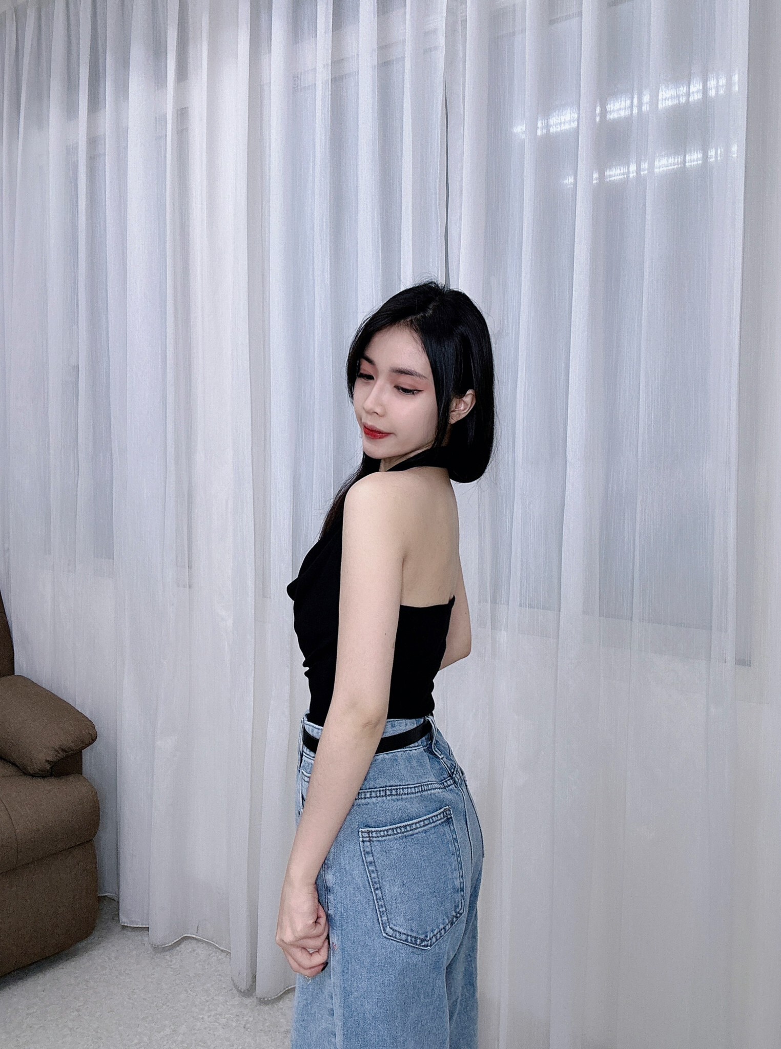 6821氣質繞脖上衣 (2)