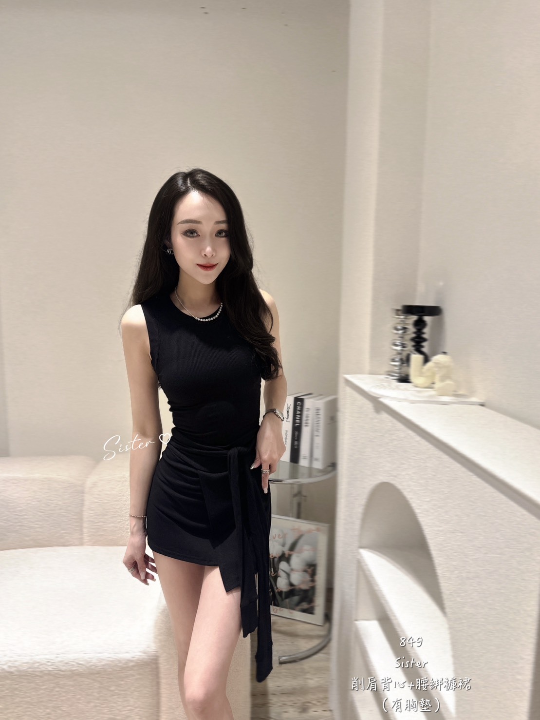 #849削肩背+腰綁褲裙 (4)