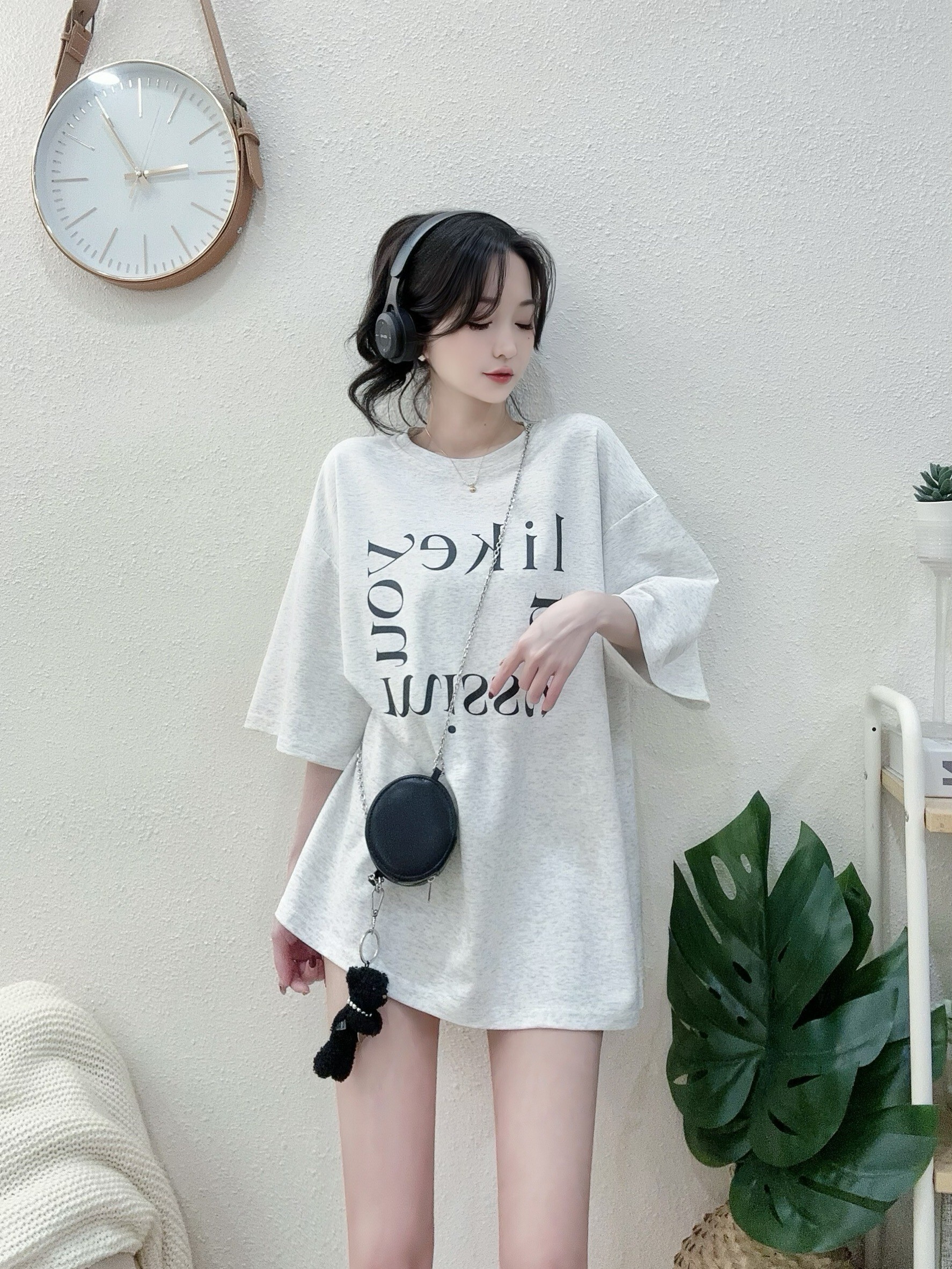 5775不敗個性方型英字情侶大T