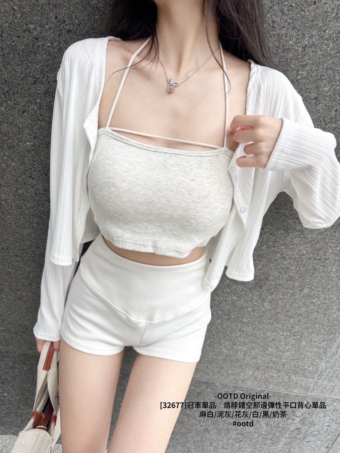 [32677]冠軍單品｜烙脖鏤空那邊彈性平口背心單品 (2)