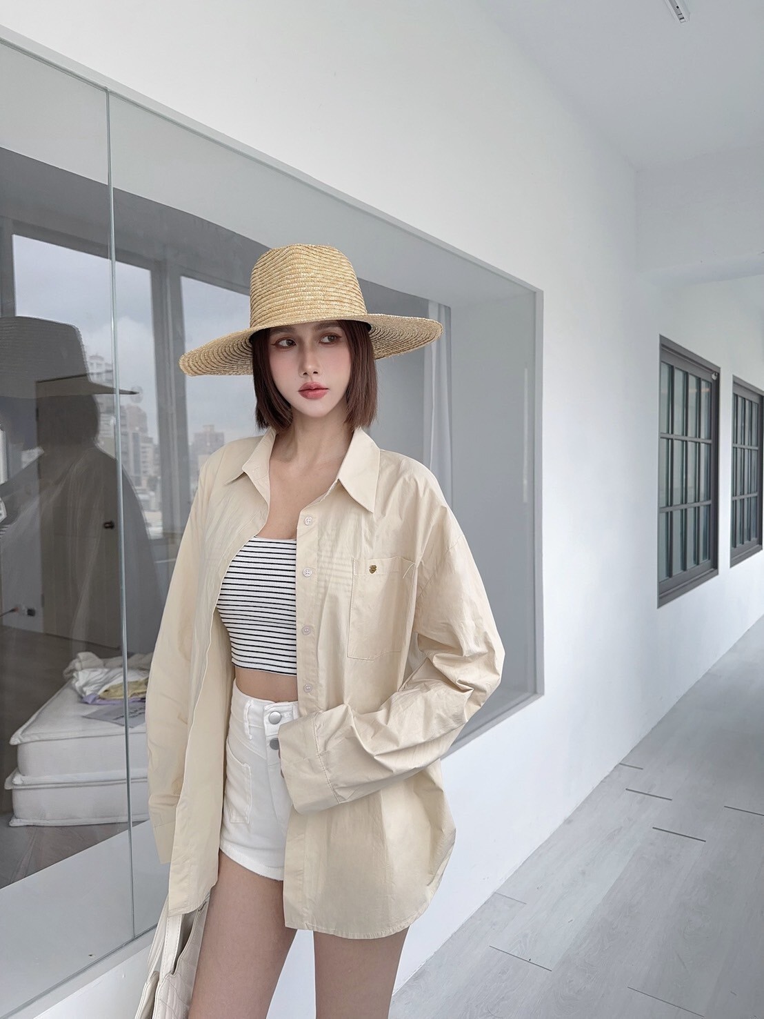 2016-1 𝓛𝓪𝓭𝔂𝓰𝓸質感愛心鐵盤長版口袋襯