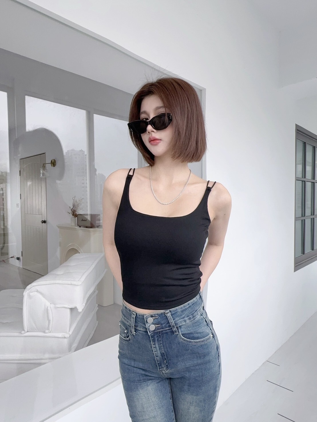 6560 𝓛𝓪𝓭𝔂𝓰𝓸糖果色雙肩帶胸墊背心 (5)